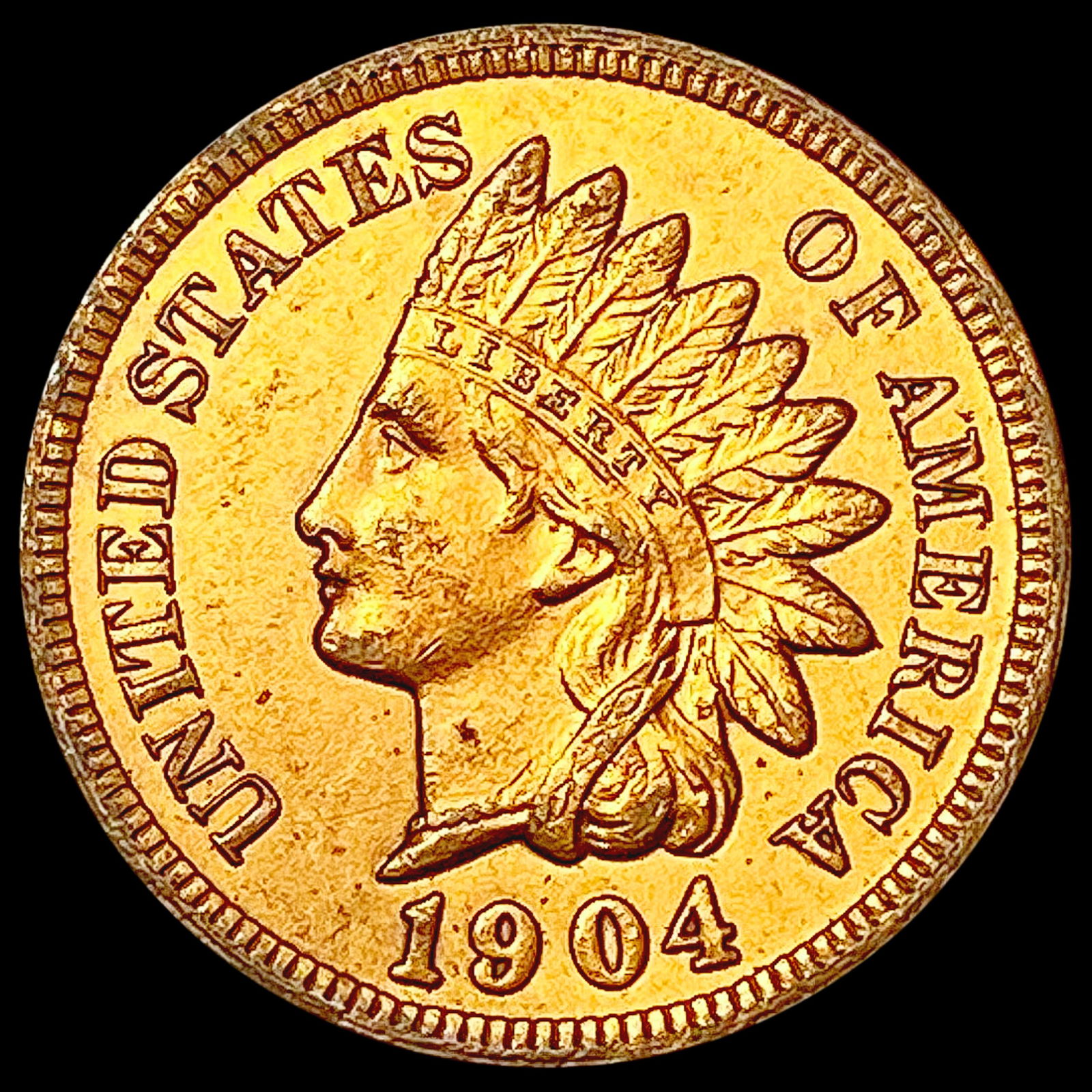 1904 RED Indian Head Cent UNCIRCULATED (1 of 2)