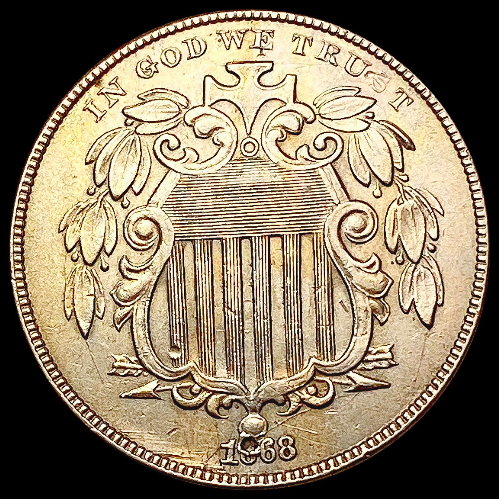 1868 Shield Nickel CLOSELY UNCIRCULATED (1 of 2)