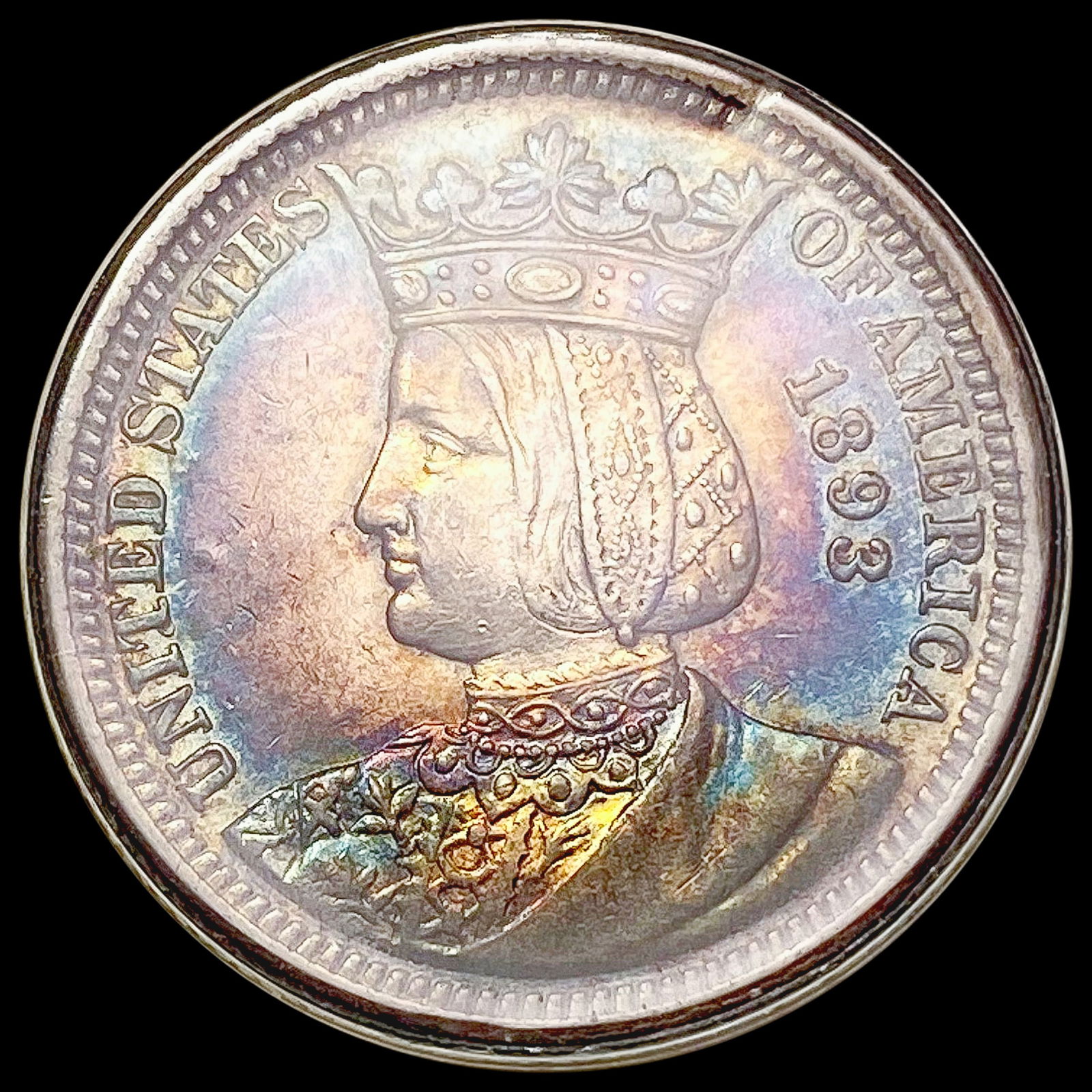 1893 Isabella Silver Quarter UNCIRCULATED (1 of 2)