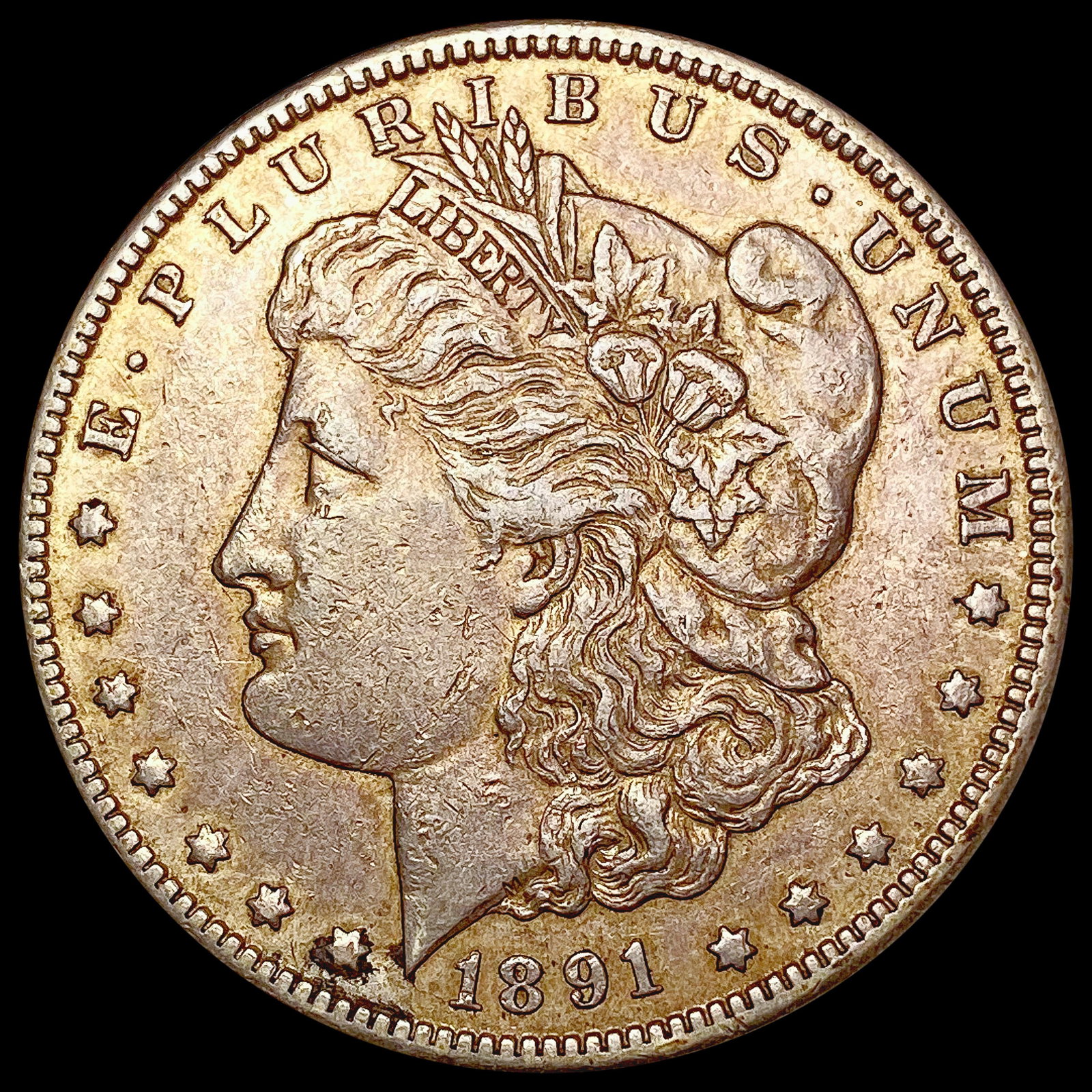 1891-CC Morgan Silver Dollar CLOSELY UNCIRCULATED: 1891-CC Morgan Silver Dollar CLOSELY UNCIRCULATED