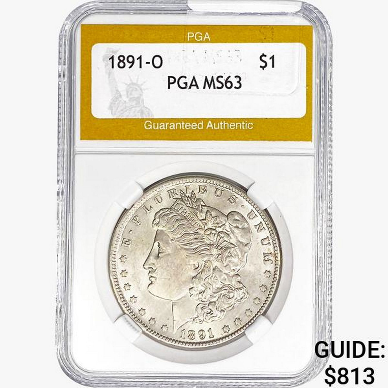 1891-O Morgan Silver Dollar PGA MS63 (1 of 2)