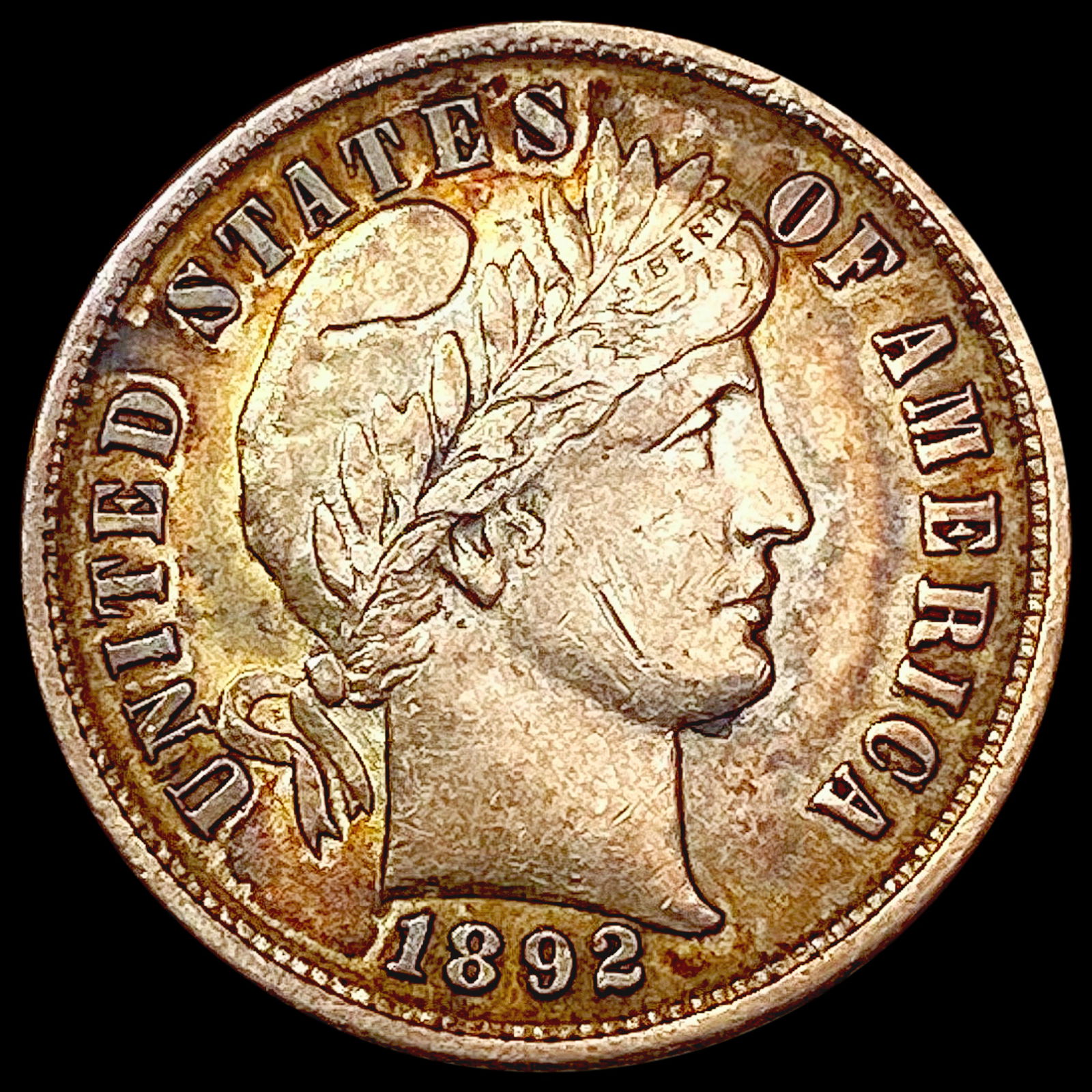 1892 Barber Dime CLOSELY UNCIRCULATED (1 of 2)