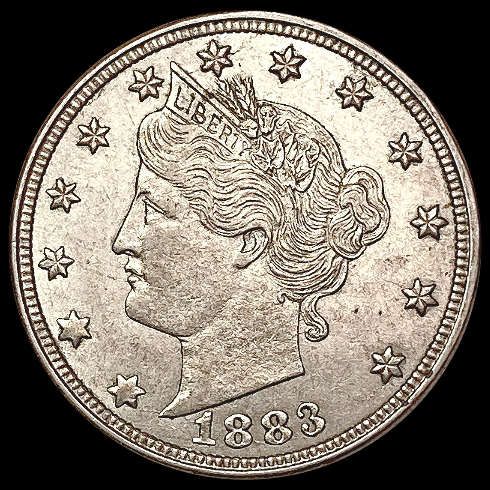 1883 No Cents Liberty Victory Nickel CHOICE AU (1 of 2)