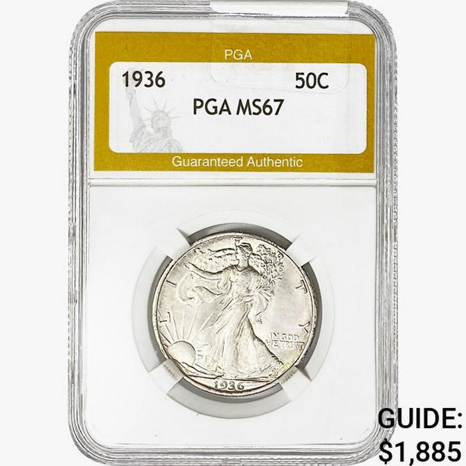 1936 Walking Liberty Half Dollar PGA MS67 (1 of 2)