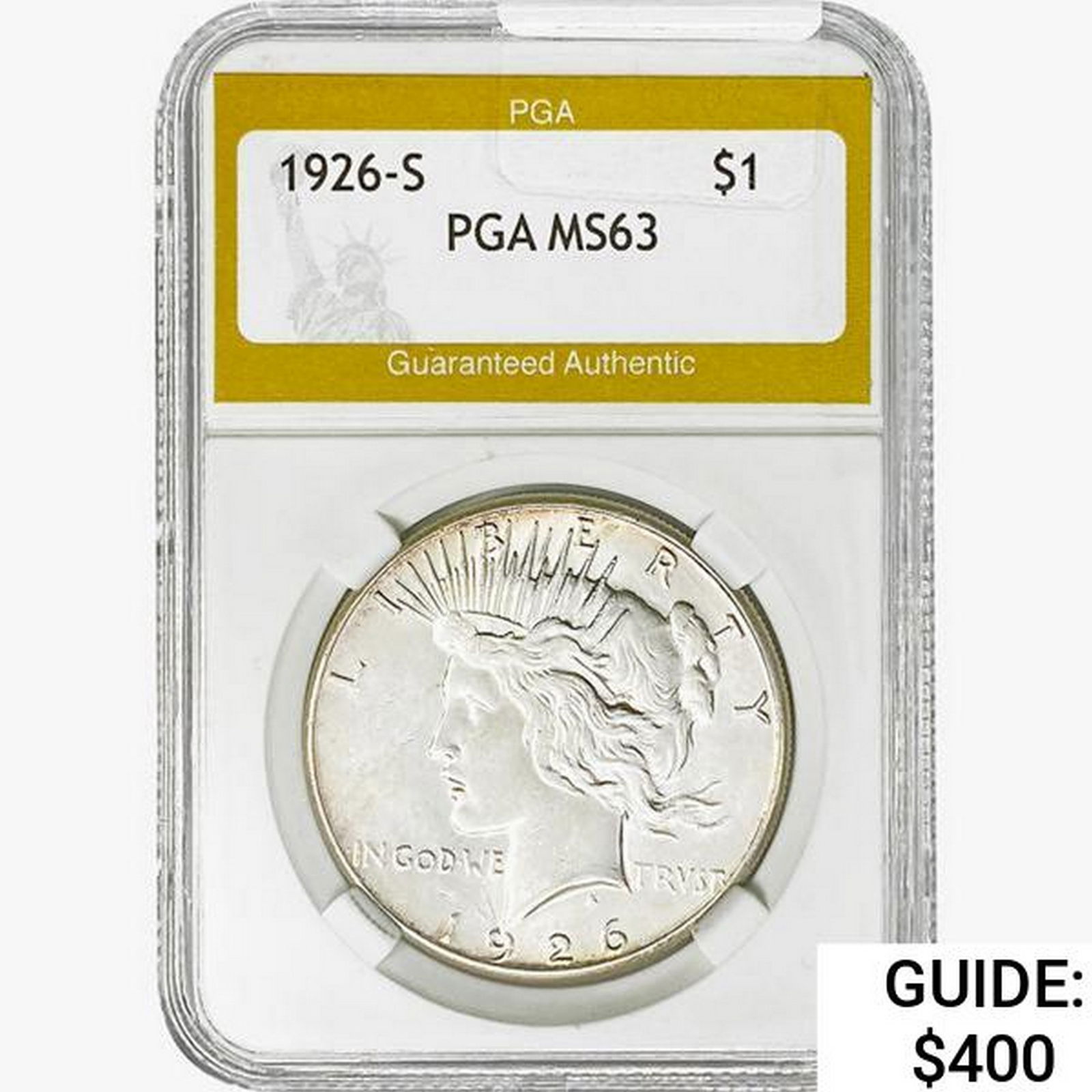 1926-S Silver Peace Dollar PGA MS63 (1 of 2)