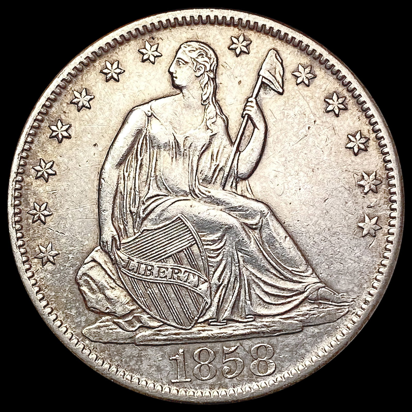 1858-O Seated Liberty Half Dollar UNCIRCULATED (1 of 2)
