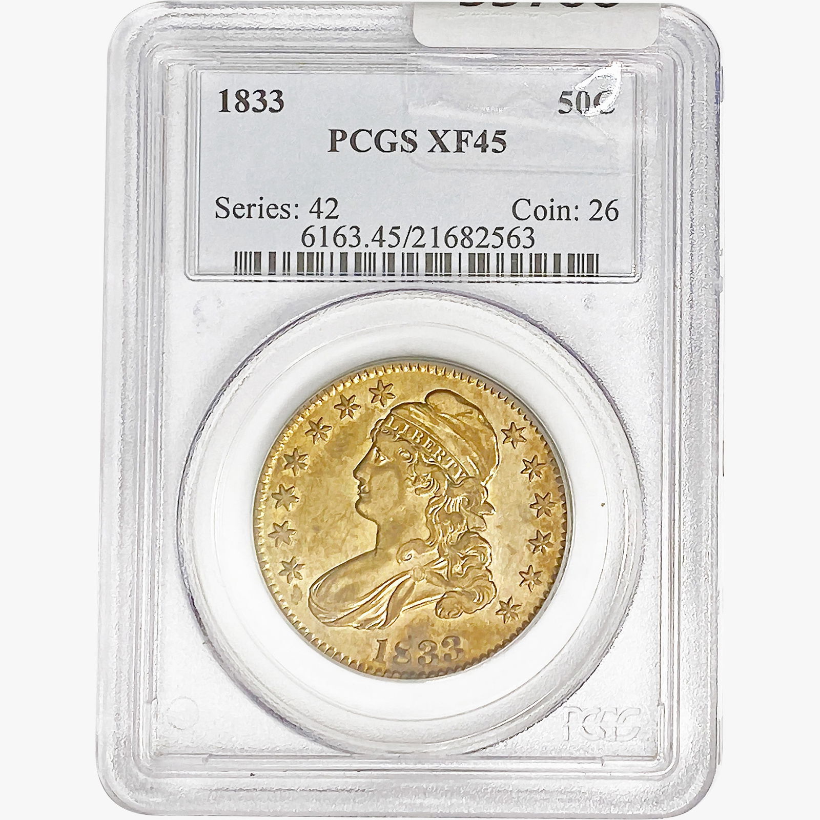 1833 Capped Bust Half Dollar PCGS XF45 (1 of 2)