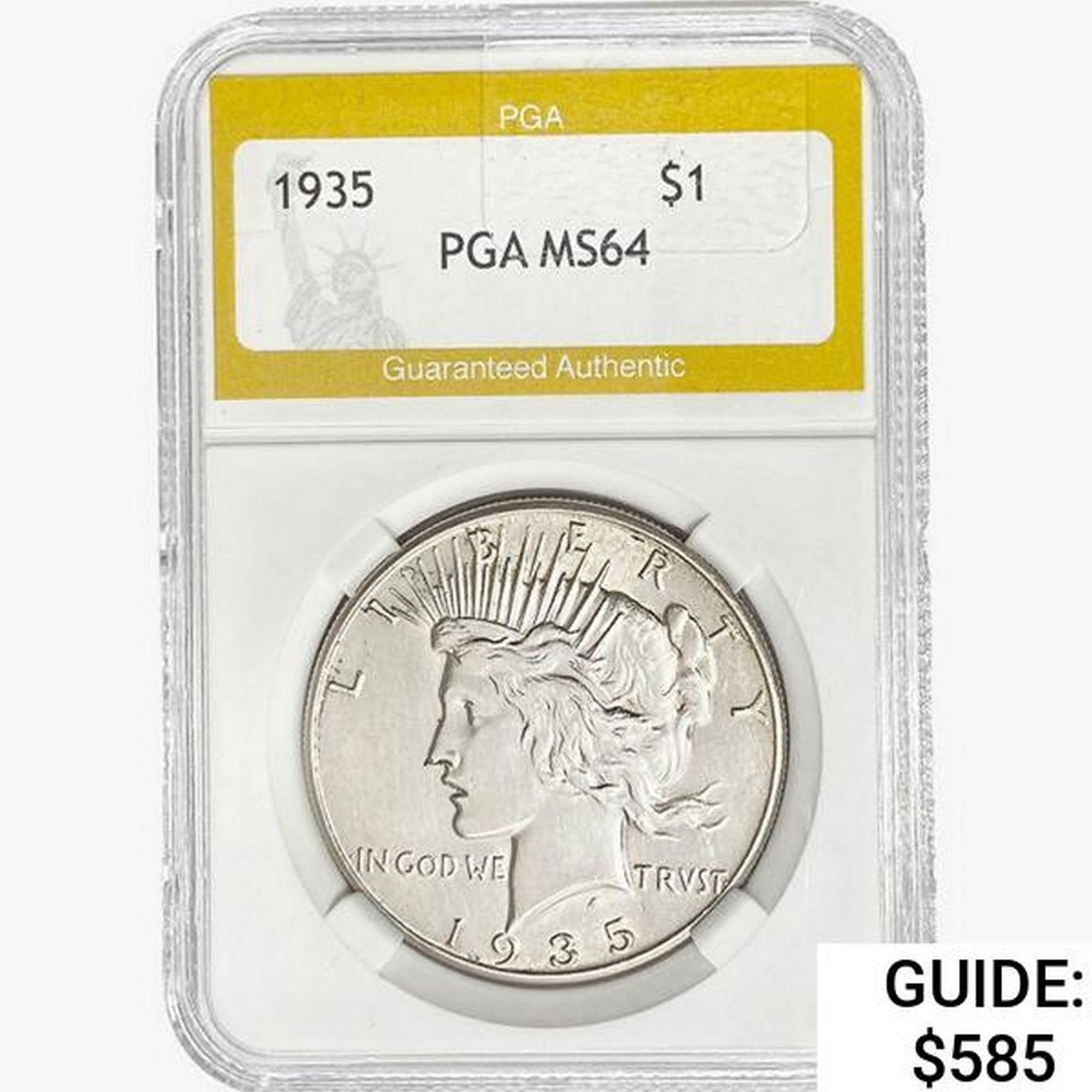 1935 Silver Peace Dollar PGA MS64 (1 of 2)
