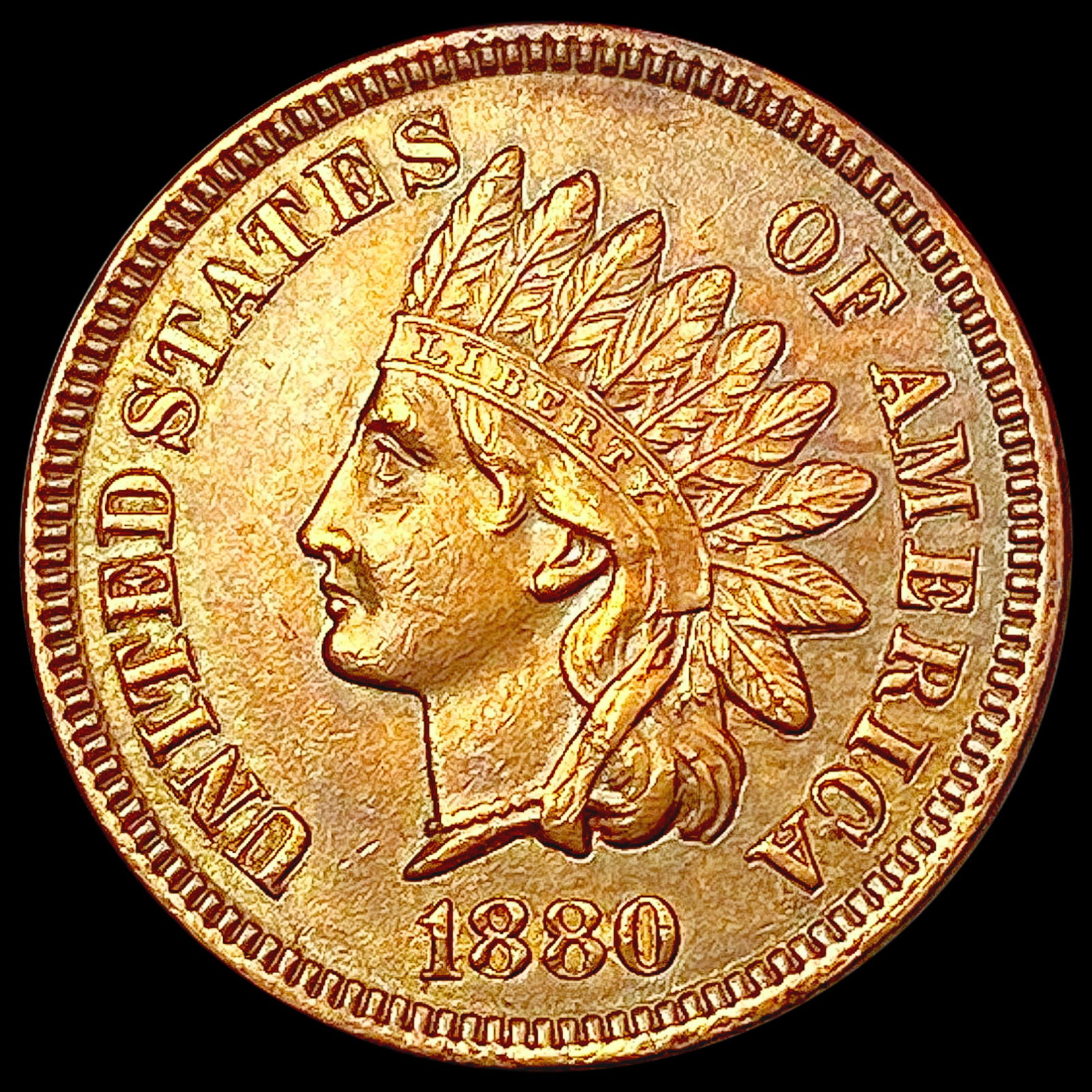 1880 RB Indian Head Cent UNCIRCULATED (1 of 2)