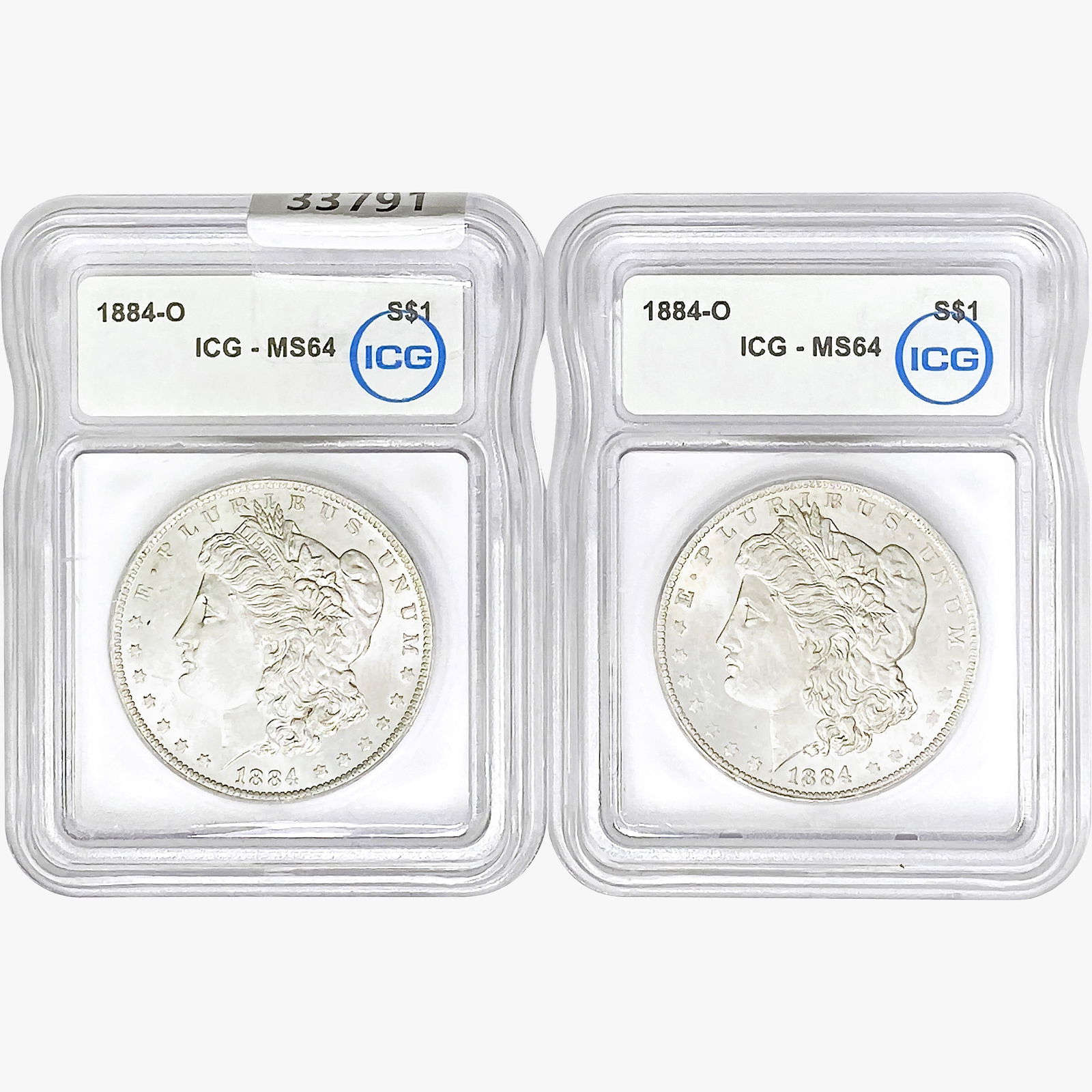 [2]1884-O Morgan Silver Dollar ICG MS64 (1 of 2)
