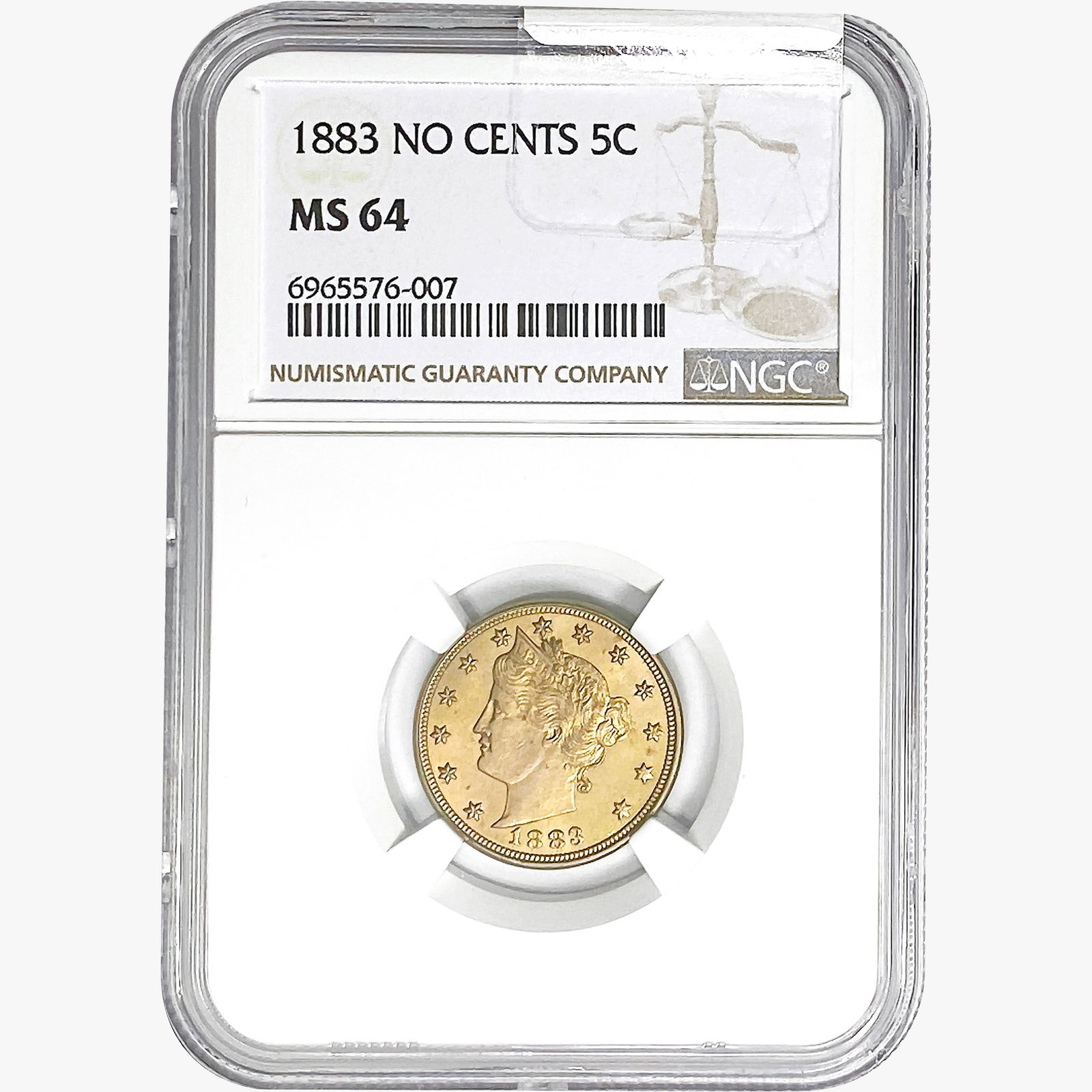 1883 V Nickel NGC MS64 No Cents (1 of 2)