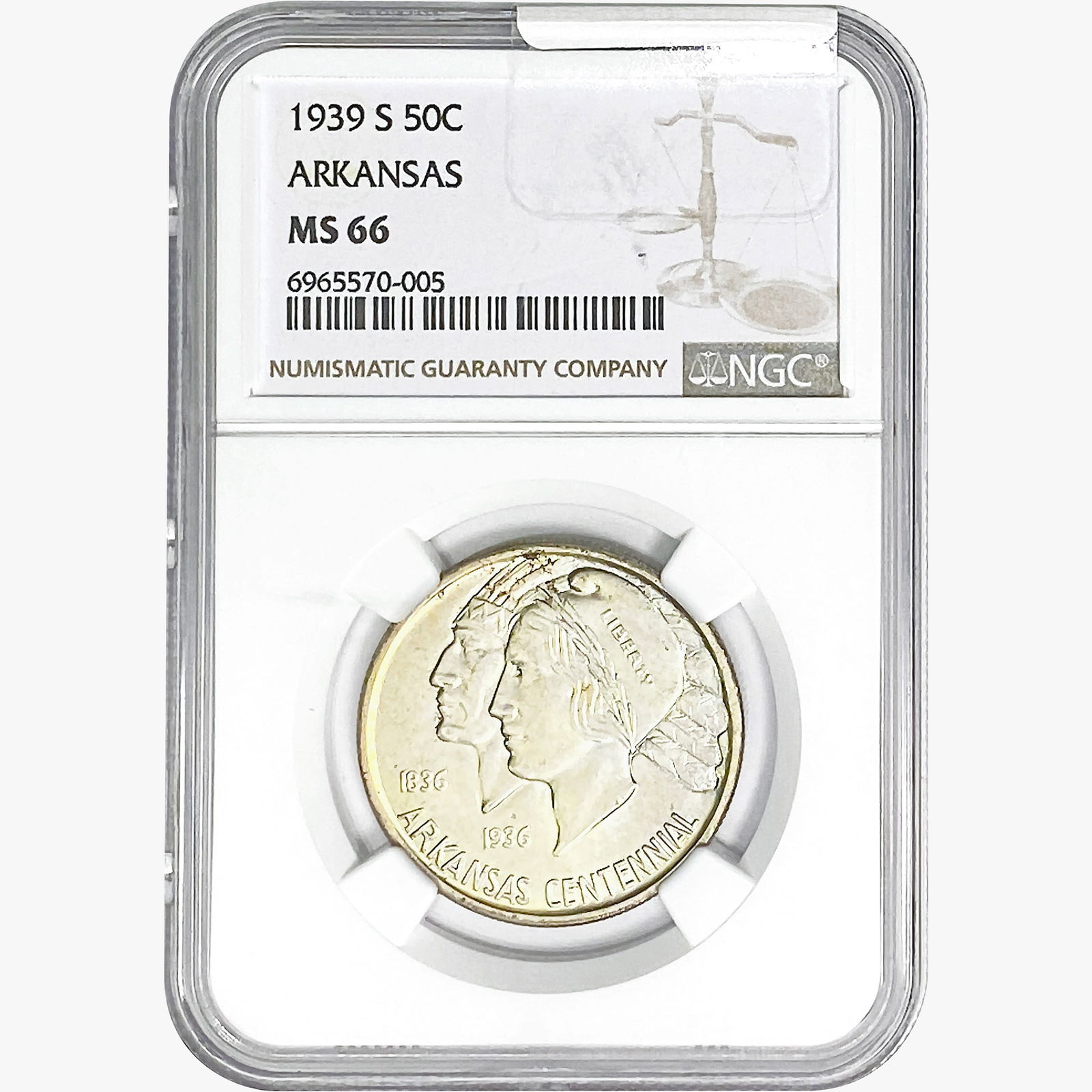 1939-S Arkansas Half Dollar NGC MS66 (1 of 2)