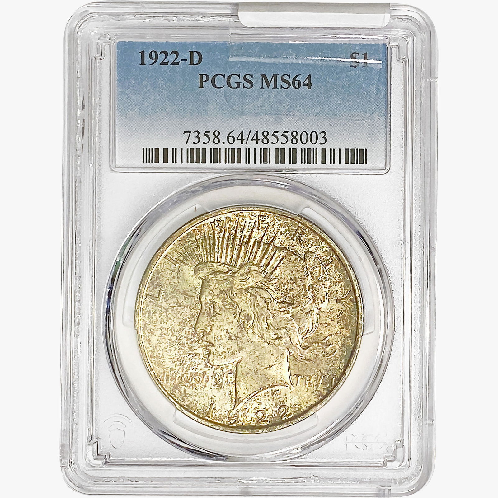 1922-D Silver Peace Dollar PCGS MS64 (1 of 2)