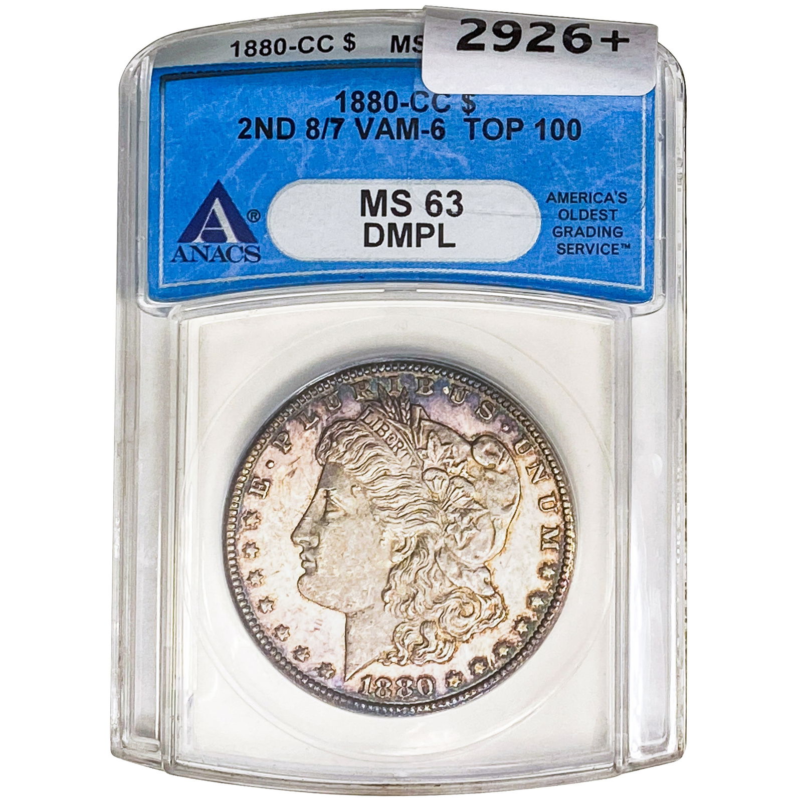 1880-CC Morgan Silver Dollar ANACS MS63 DMPL (1 of 2)