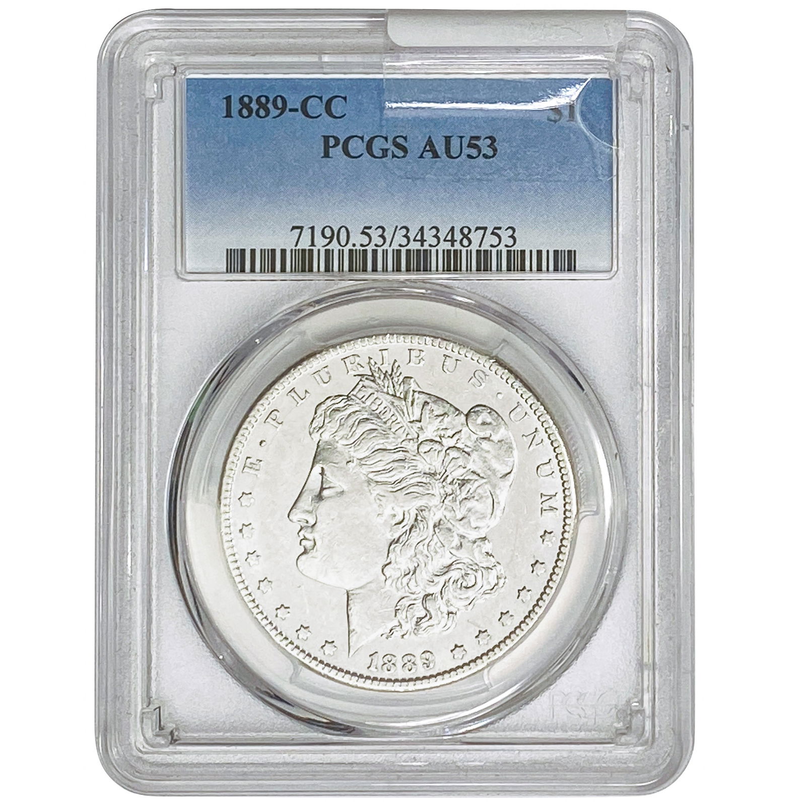 1889-CC Morgan Silver Dollar PCGS AU53 (1 of 2)