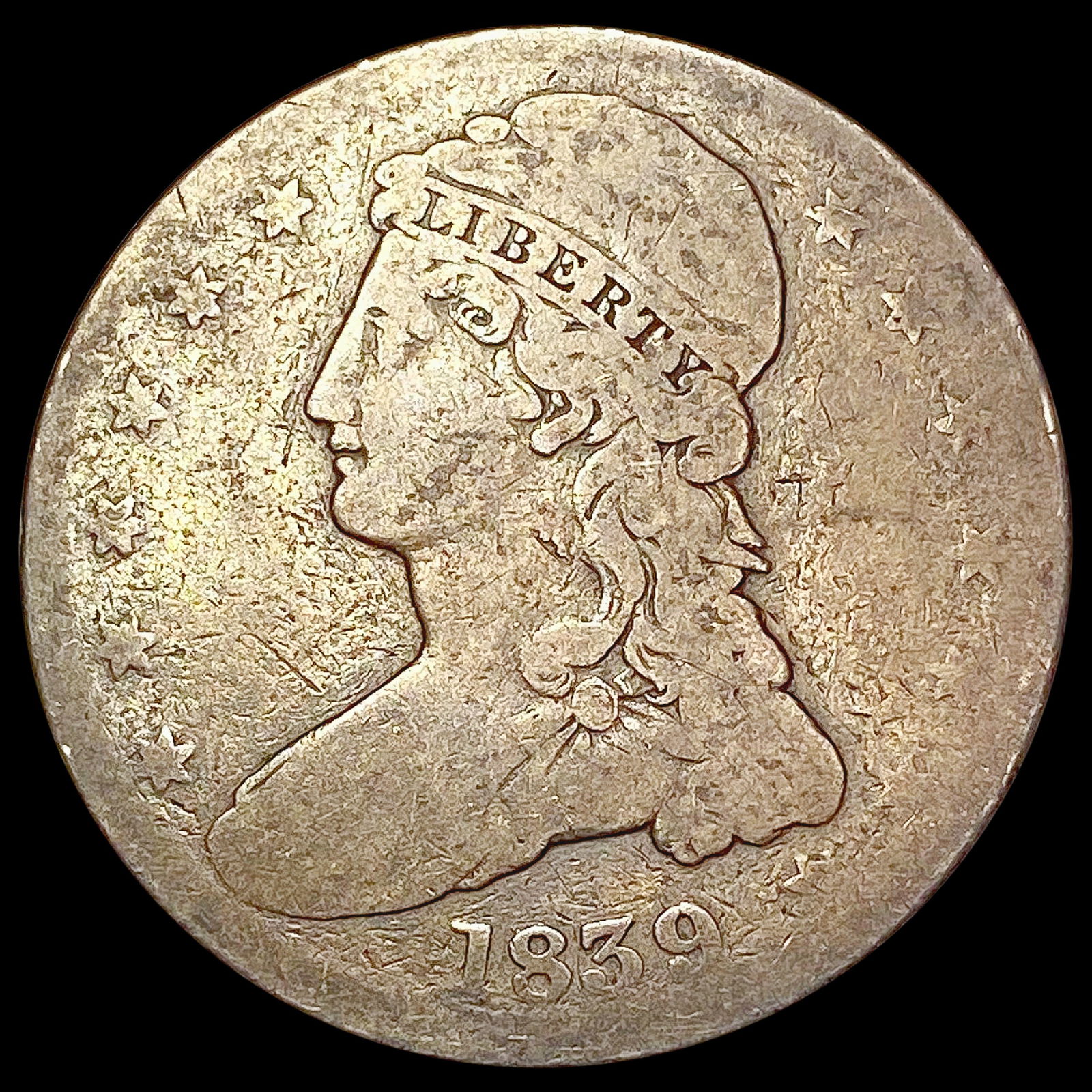 1839 Capped Bust Half Dollar NICELY CIRCULATED (1 of 2)
