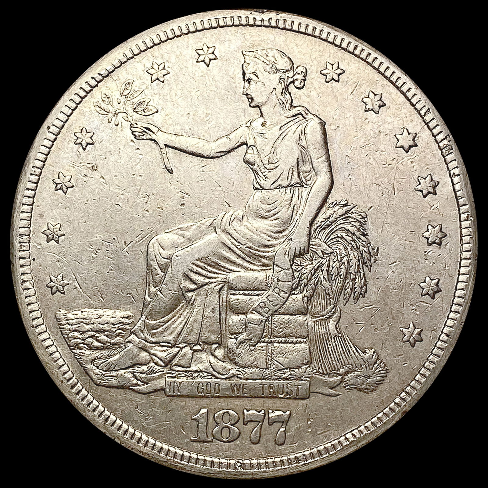 1877-S Silver Trade Dollar CLOSELY UNCIRCULATED (1 of 2)