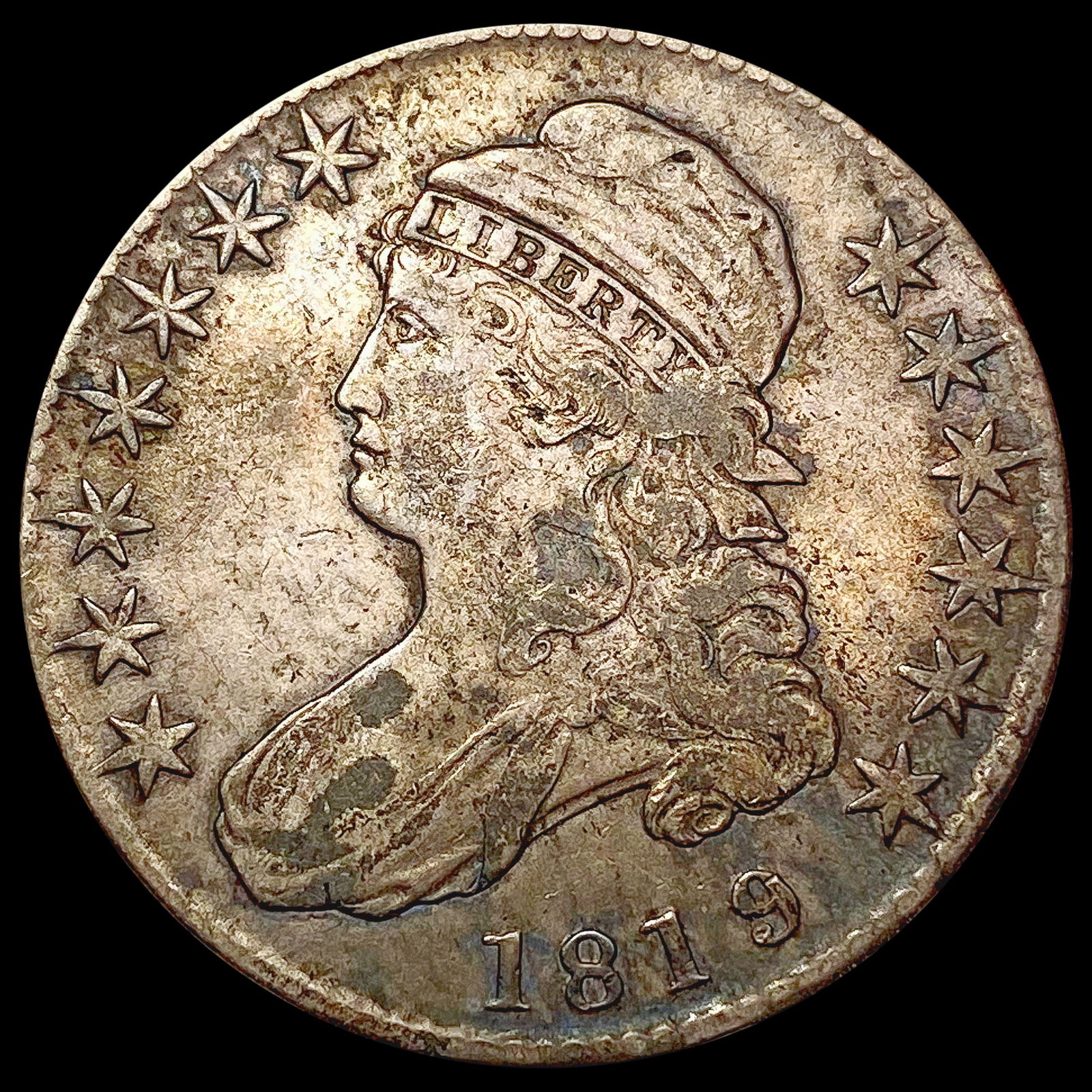 1819 Capped Bust Half Dollar CLOSELY UNCIRCULATED (1 of 2)
