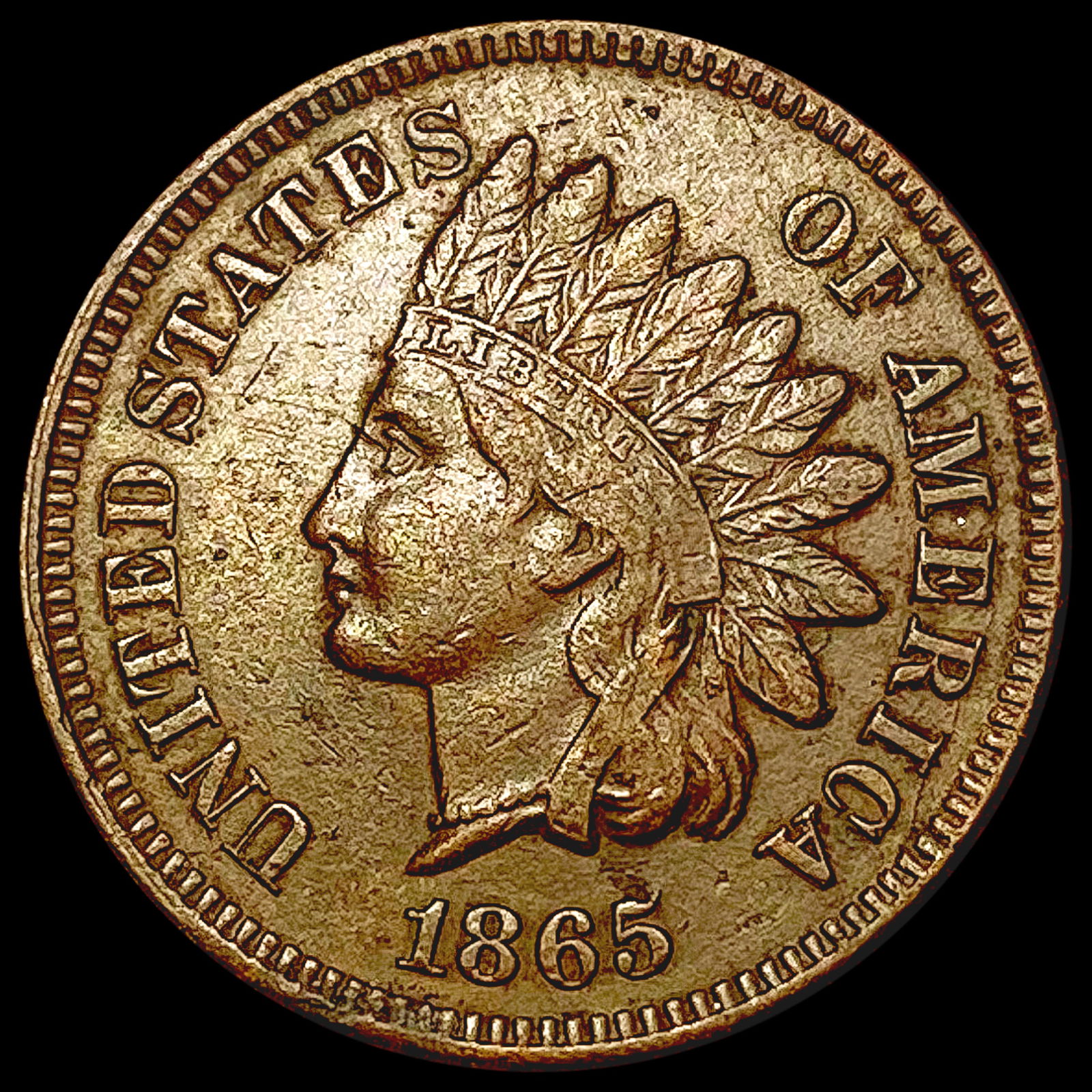 1865 Indian Head Cent CLOSELY UNCIRCULATED (1 of 2)