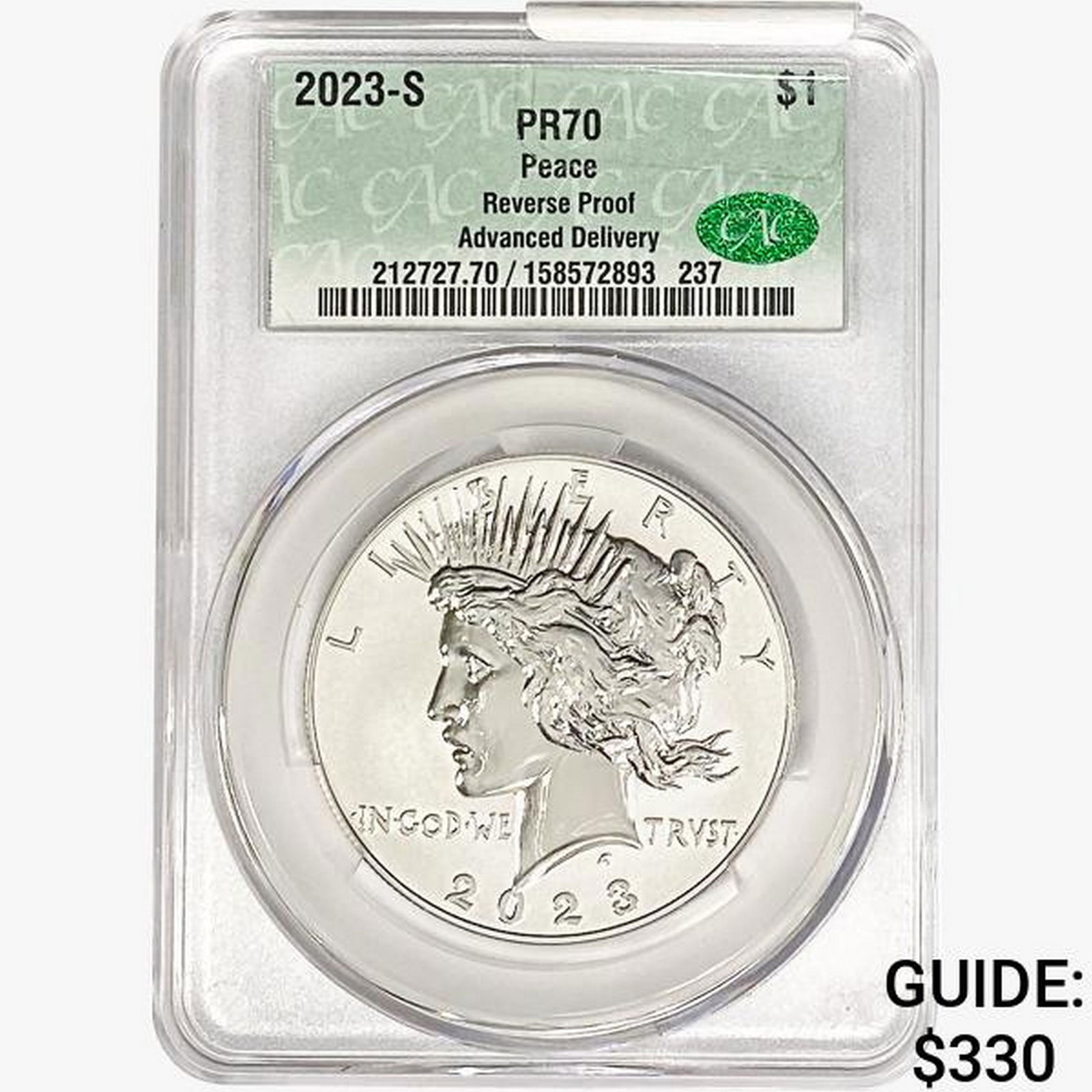 2023-S Silver Peace Dollar CAC PR70 (1 of 2)
