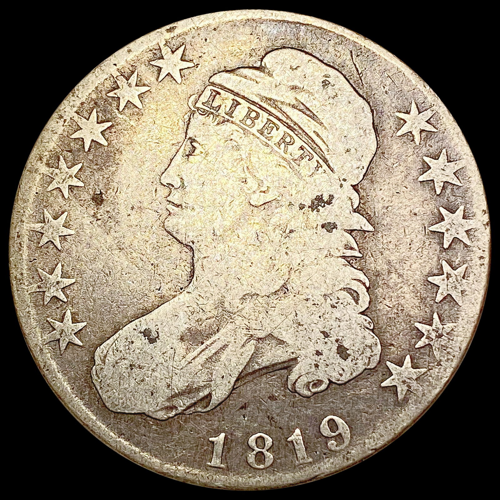 1819 O-107 Capped Bust Half Dollar NICELY CIRCULATED (1 of 2)
