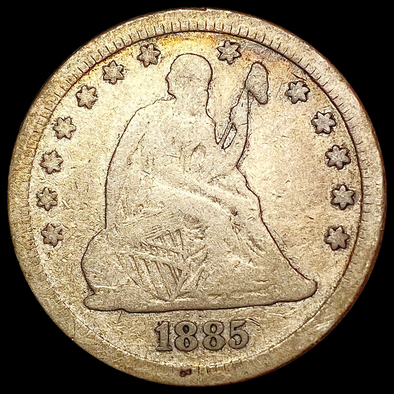1885 Seated Liberty Quarter NICELY CIRCULATED (1 of 2)