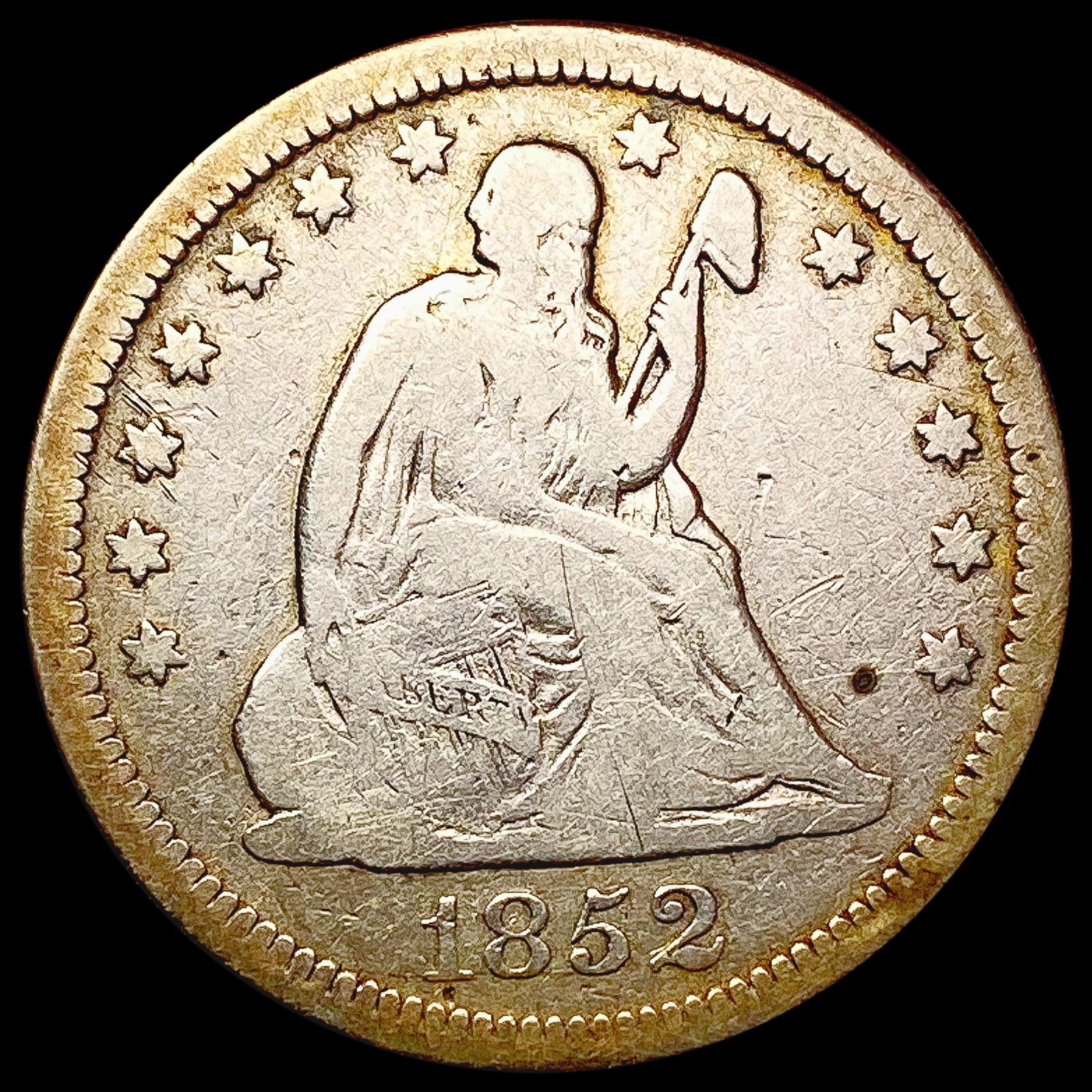 1852 Seated Liberty Quarter NICELY CIRCULATED (1 of 2)