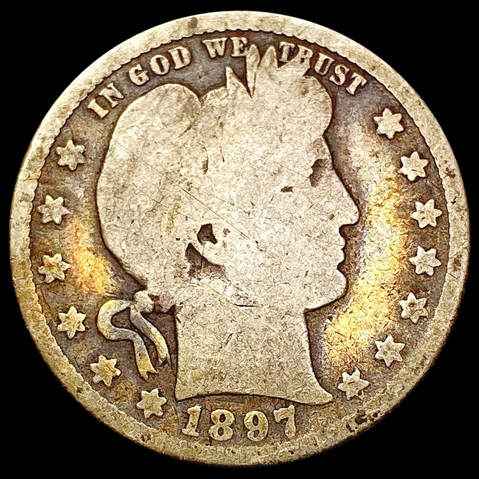 1897-O Barber Quarter NICELY CIRCULATED (1 of 2)