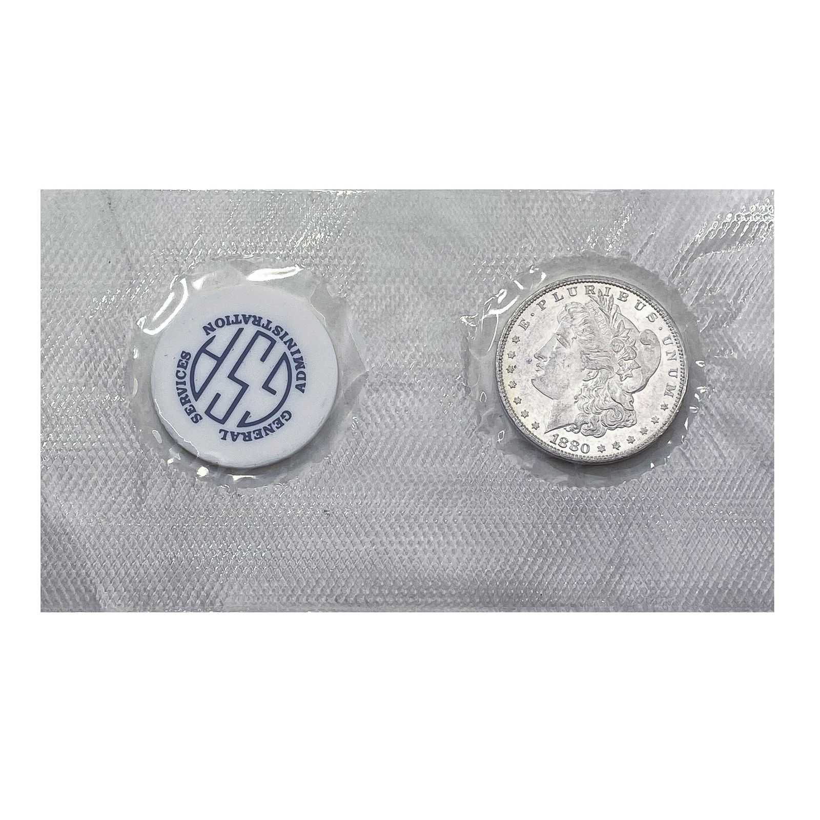 1880-S GSA Soft Pack Morgan Silver Dollar UNC (1 of 2)