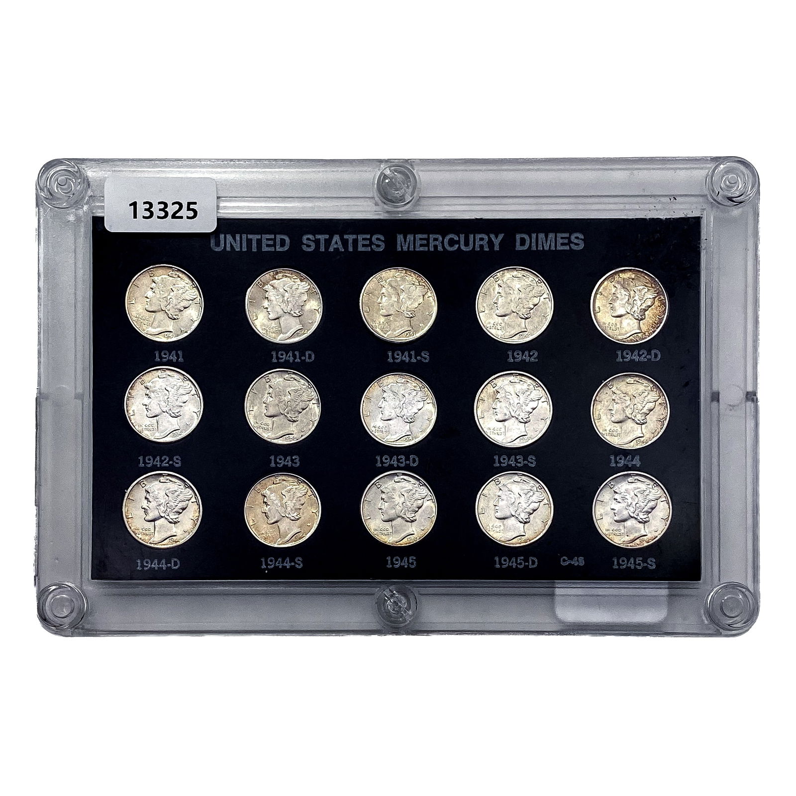 1941-1945 UNC War Years Mercury Dime Set [15 Coins] (1 of 2)