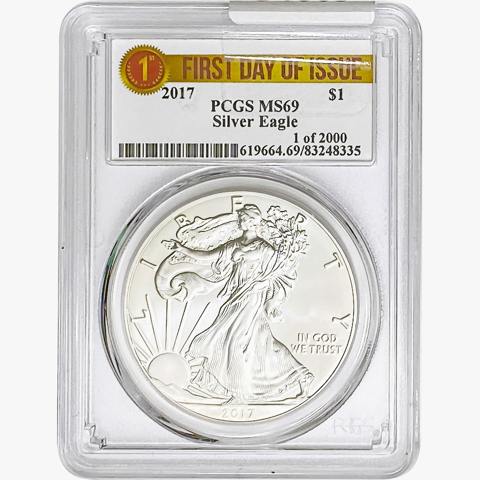 2017 Silver Eagle PCGS MS69 (1 of 2)