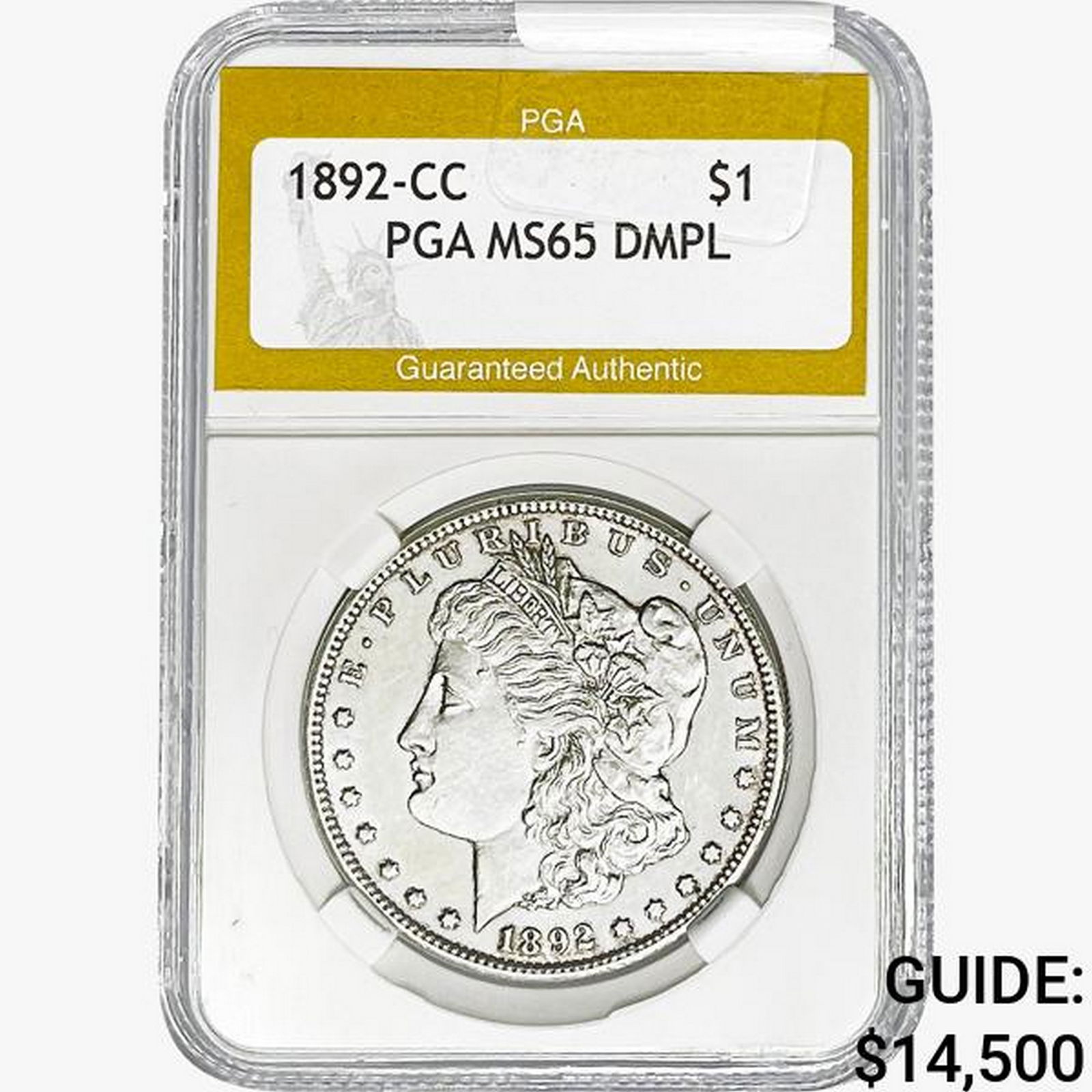 1892-CC Morgan Silver Dollar PGA MS65 PL (1 of 2)