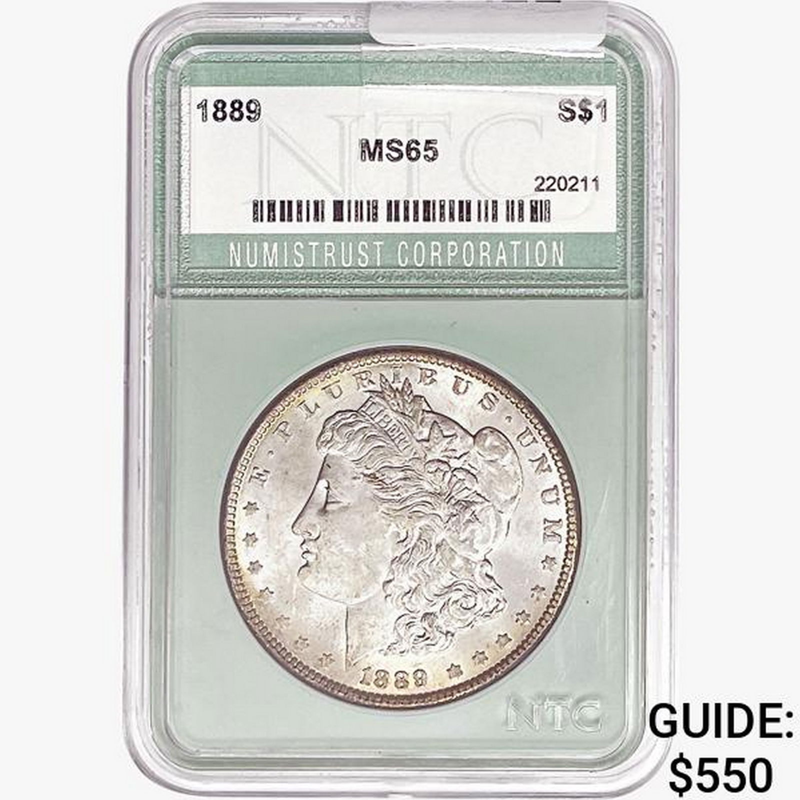 1889 Morgan Silver Dollar NTC MS65 (1 of 2)