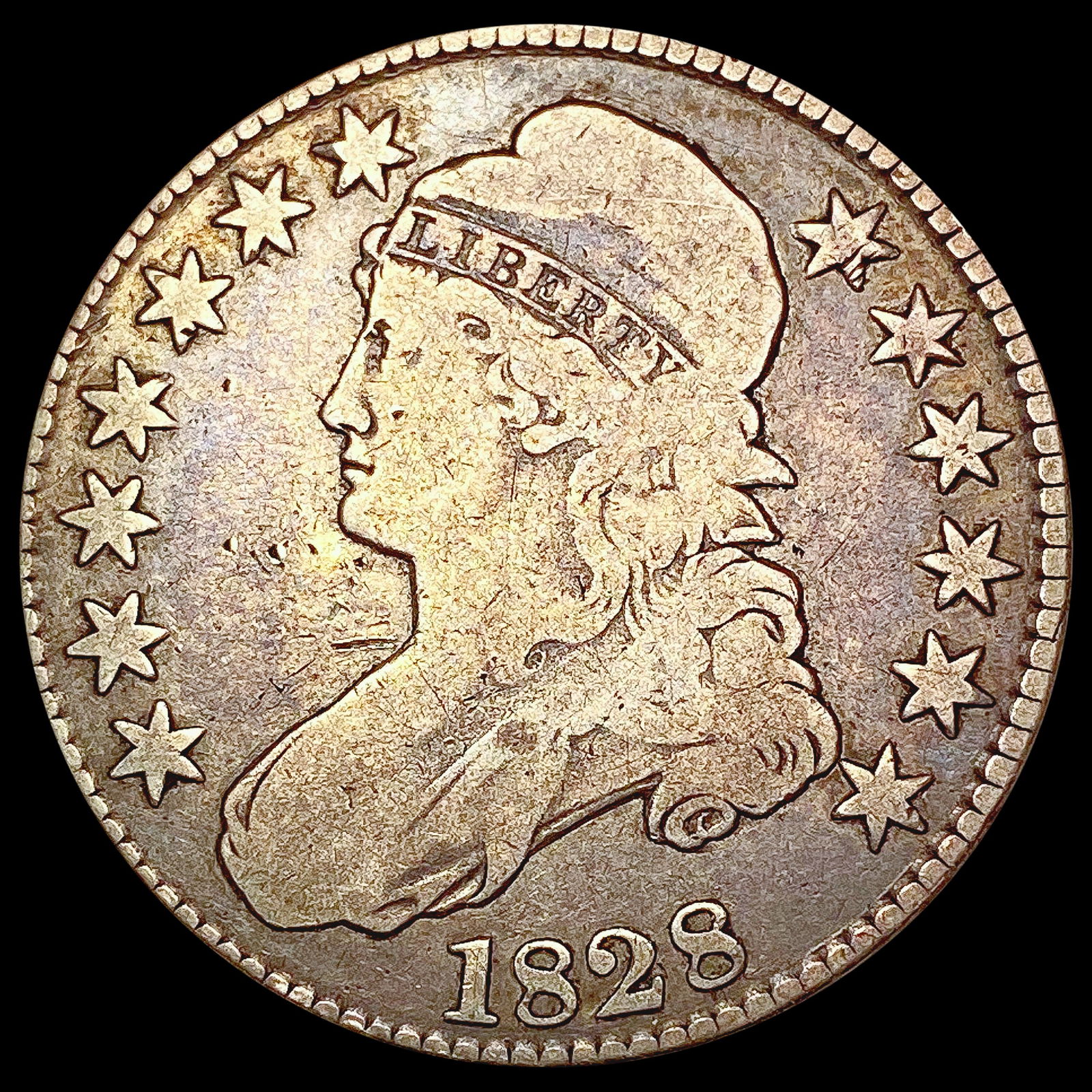 1828 Capped Bust Half Dollar NICELY CIRCULATED (1 of 2)
