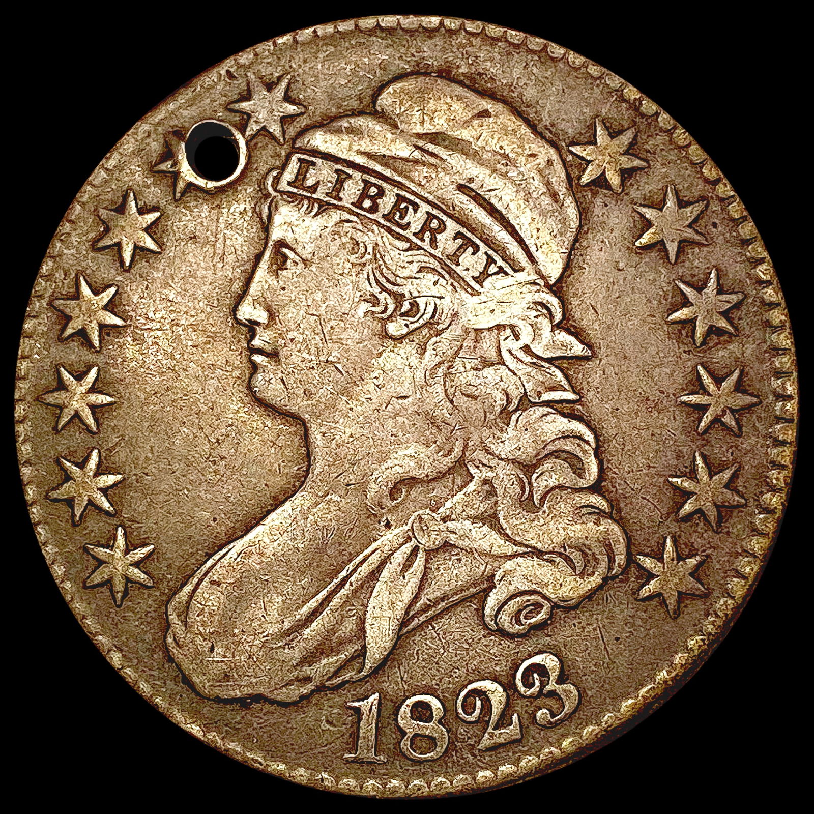 1823 Capped Bust Half Dollar NEARLY UNCIRCULATED (1 of 2)