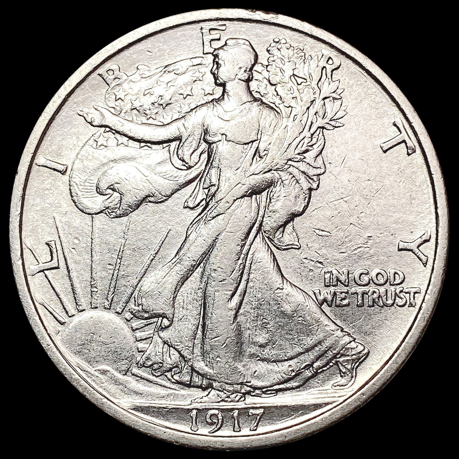 1917 Walking Liberty Half Dollar CLOSELY UNCIRCULATED (1 of 2)