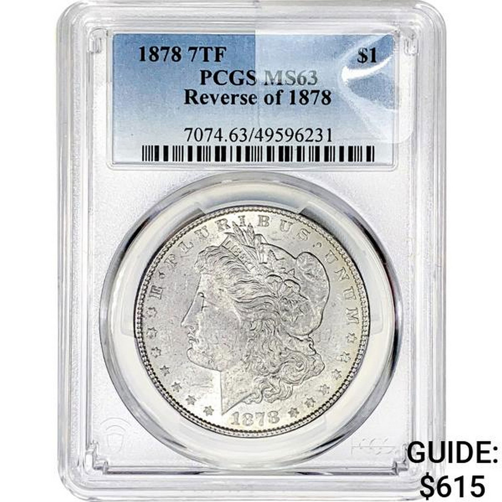 1878 REV78 Morgan Silver Dollar PCGS MS63 (1 of 2)