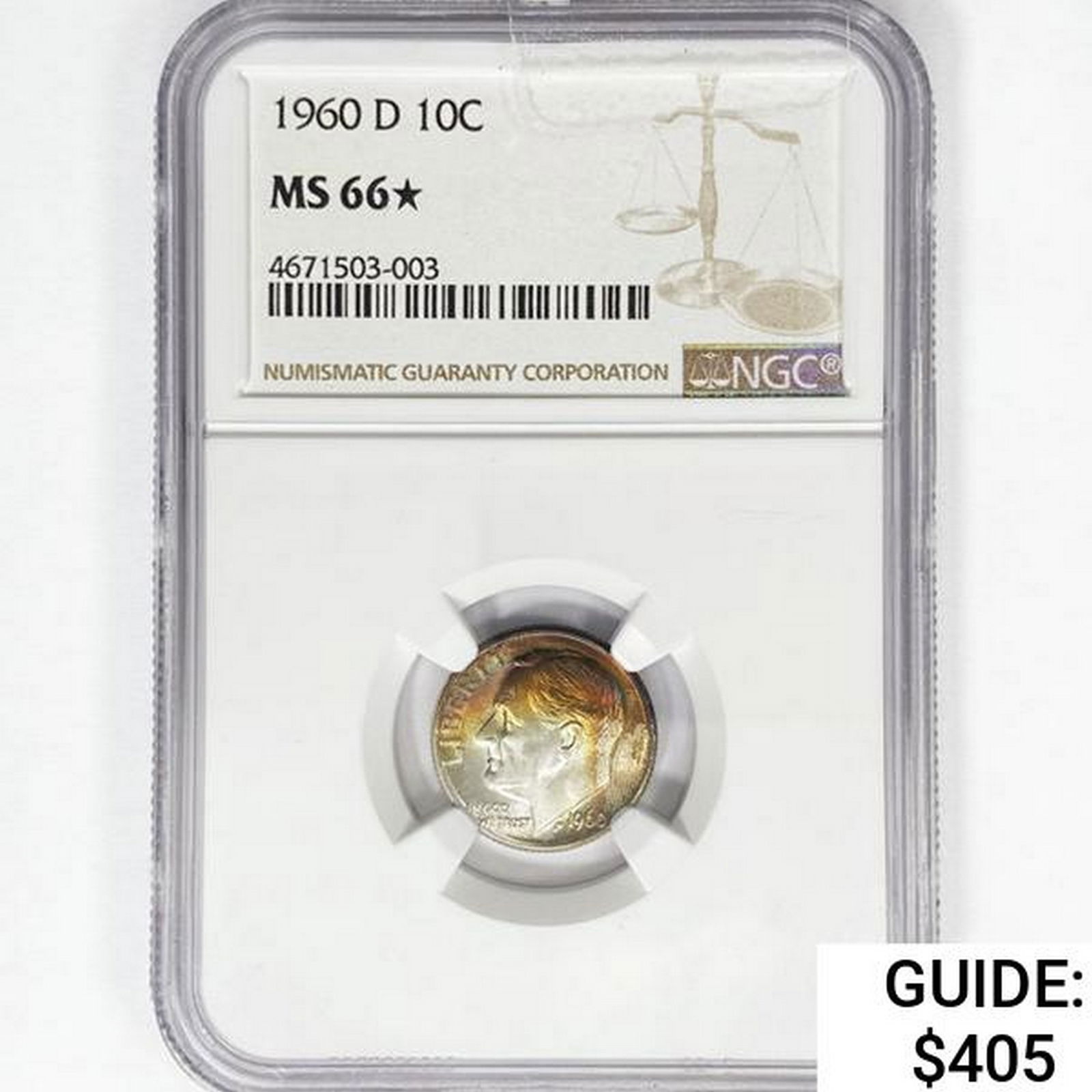 1960-D Roosevelt Dime NGC MS66* (1 of 2)