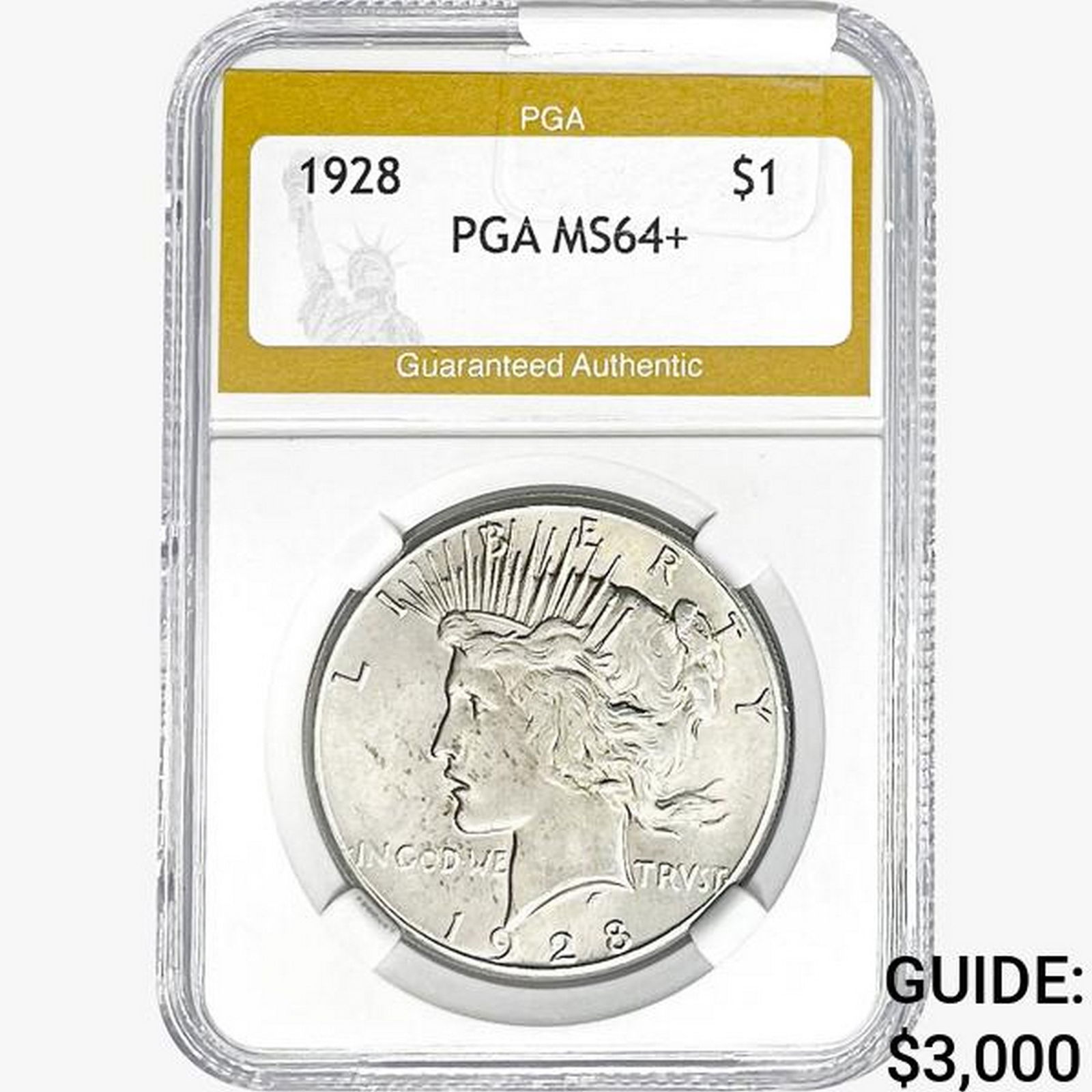 1928 Silver Peace Dollar PGA MS64+ (1 of 2)