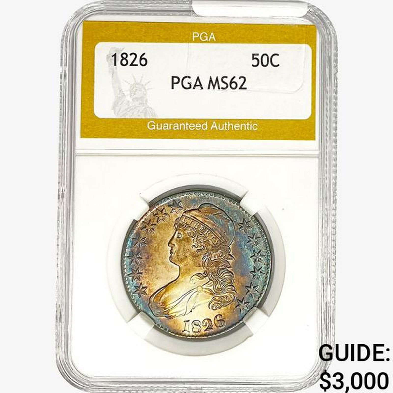 1826 Capped Bust Half Dollar PGA MS62 (1 of 2)