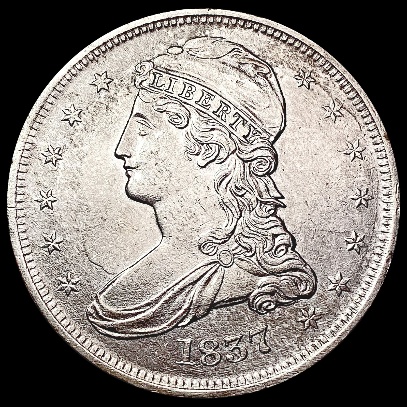 1837 Capped Bust Half Dollar UNCIRCULATED (1 of 2)