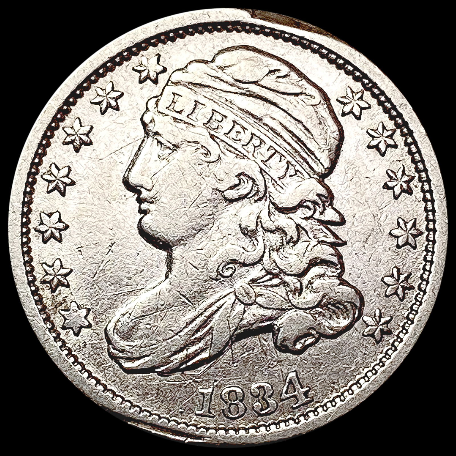 1834 Capped Bust Dime CLOSELY UNCIRCULATED (1 of 2)