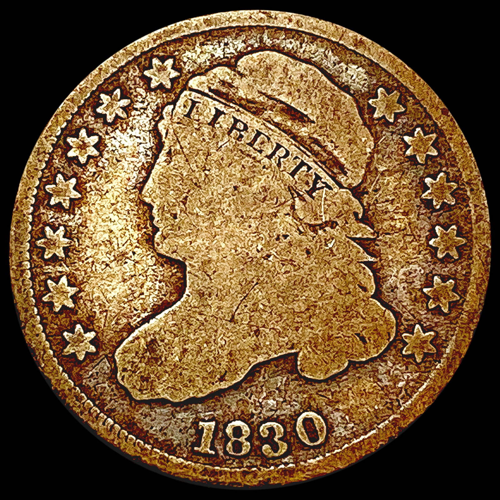 1830 Capped Bust Dime NICELY CIRCULATED (1 of 2)