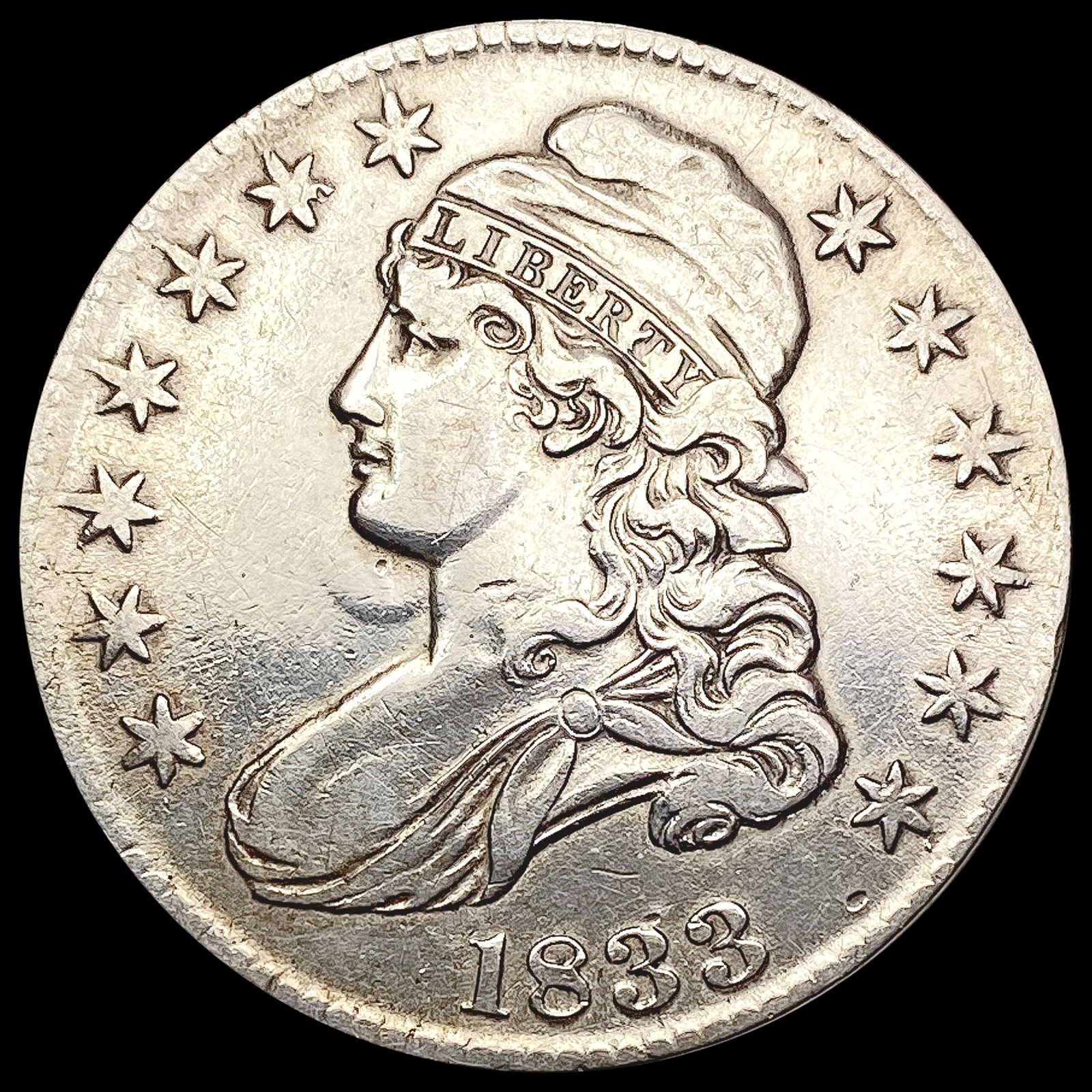 1833 Capped Bust Half Dollar LIGHTLY CIRCULATED (1 of 2)