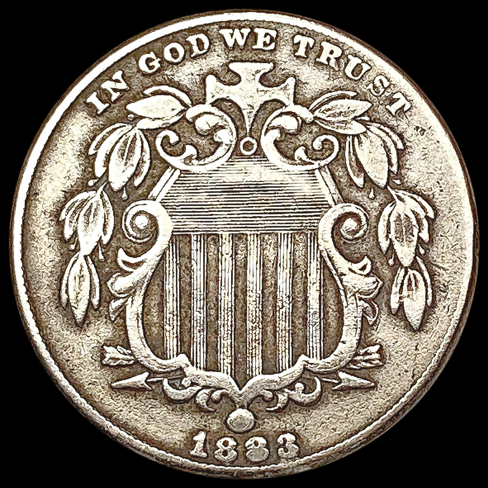 1883 Shield Nickel CLOSELY UNCIRCULATED (1 of 2)