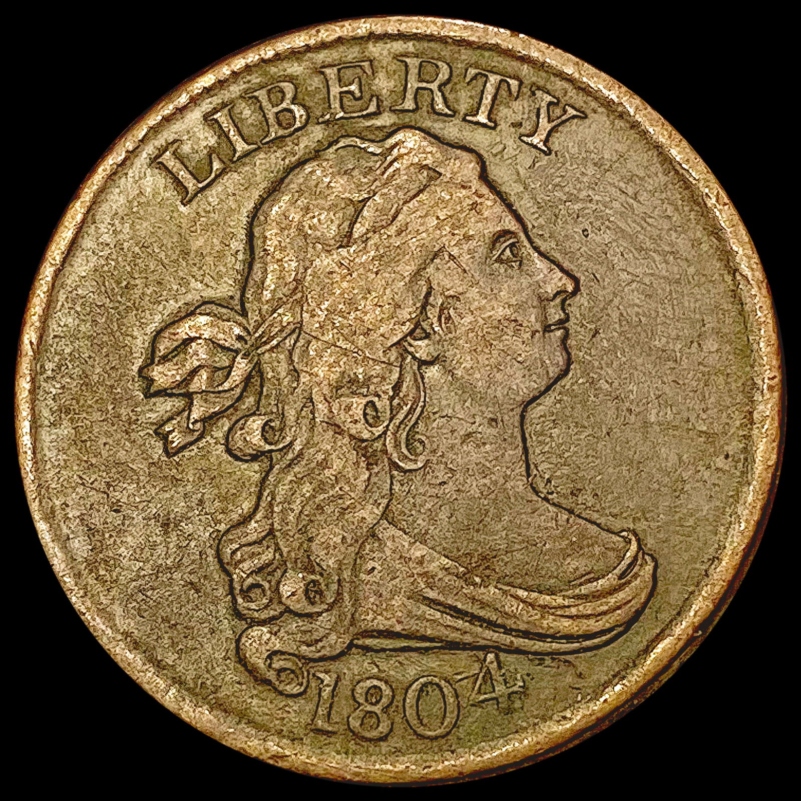 1804 Draped Bust Half Cent LIGHTLY CIRCULATED (1 of 2)