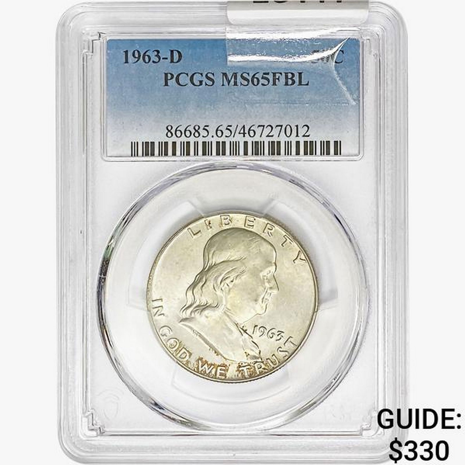 1963-D Franklin Half Dollar PCGS MS65 FBL (1 of 2)