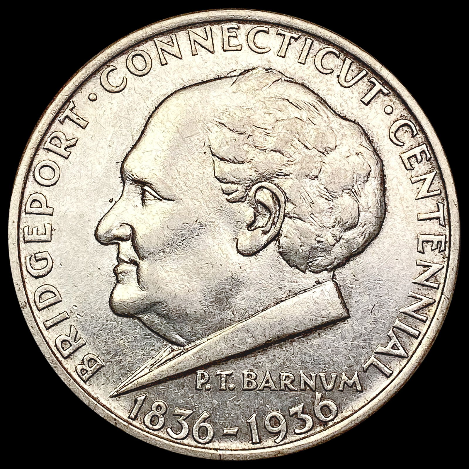 1936 Bridgeport Half Dollar CLOSELY UNCIRCULATED (1 of 2)