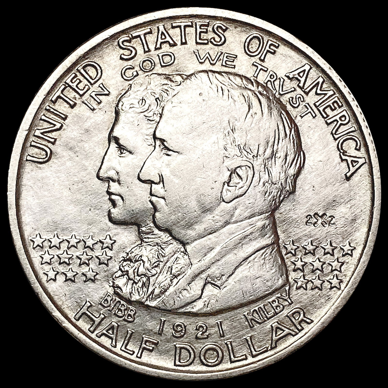 1921 2X2 Alabama Half Dollar CLOSELY UNCIRCULATED (1 of 2)