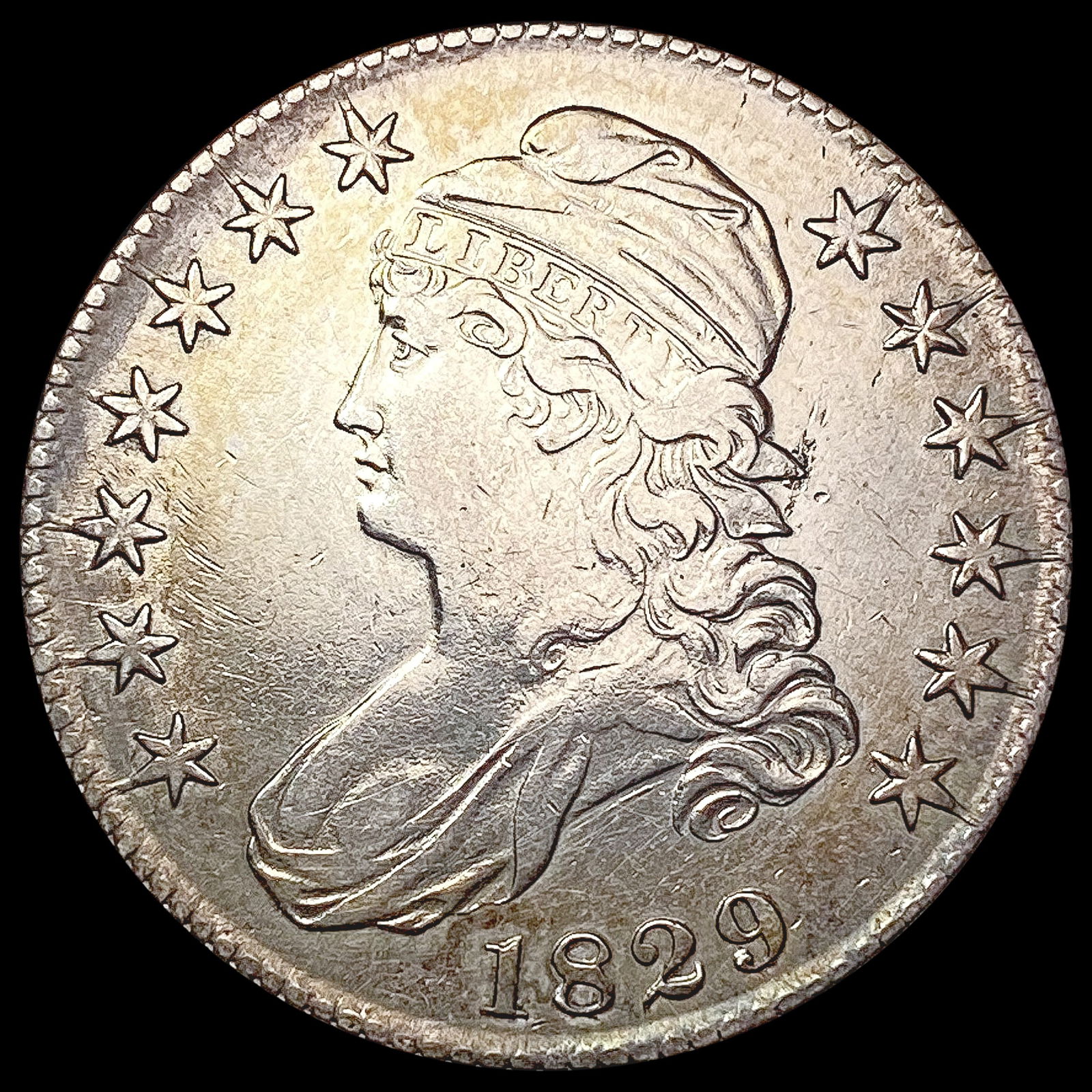 1829 Capped Bust Half Dollar NEARLY UNCIRCULATED (1 of 2)
